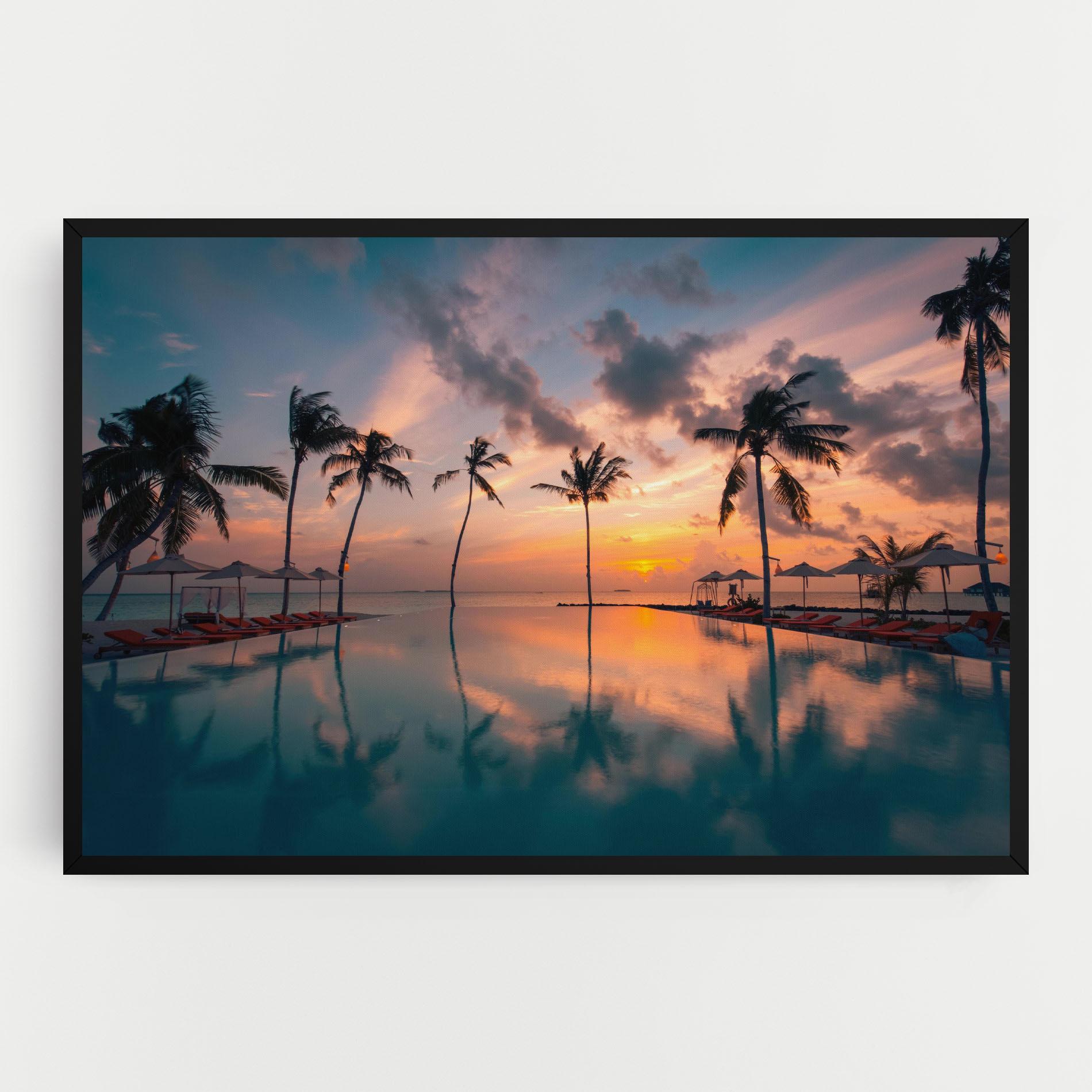 Tablou Canvas Tropical Beach mockup 0