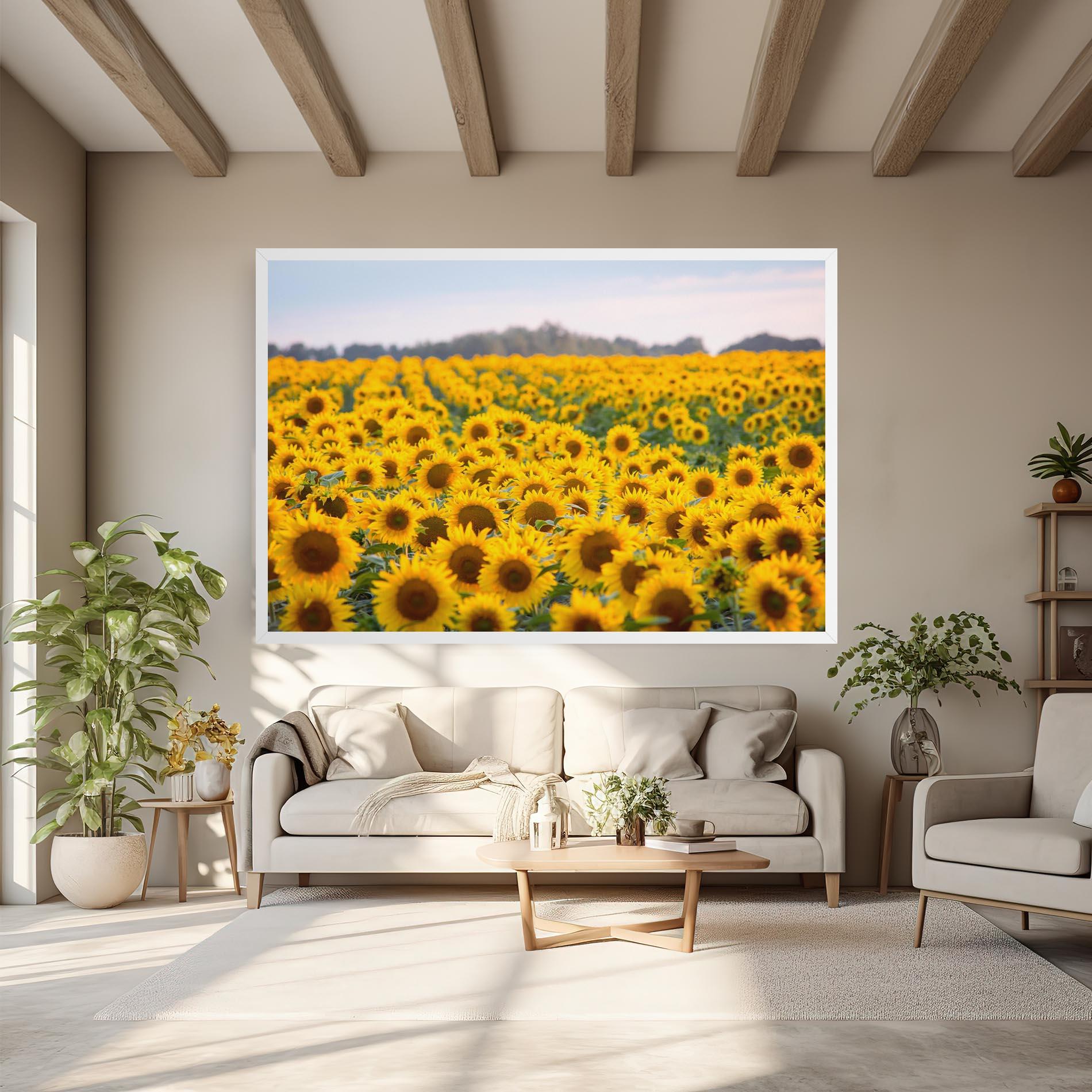 Tablou Canvas Blooming Sunflowers mockup 6