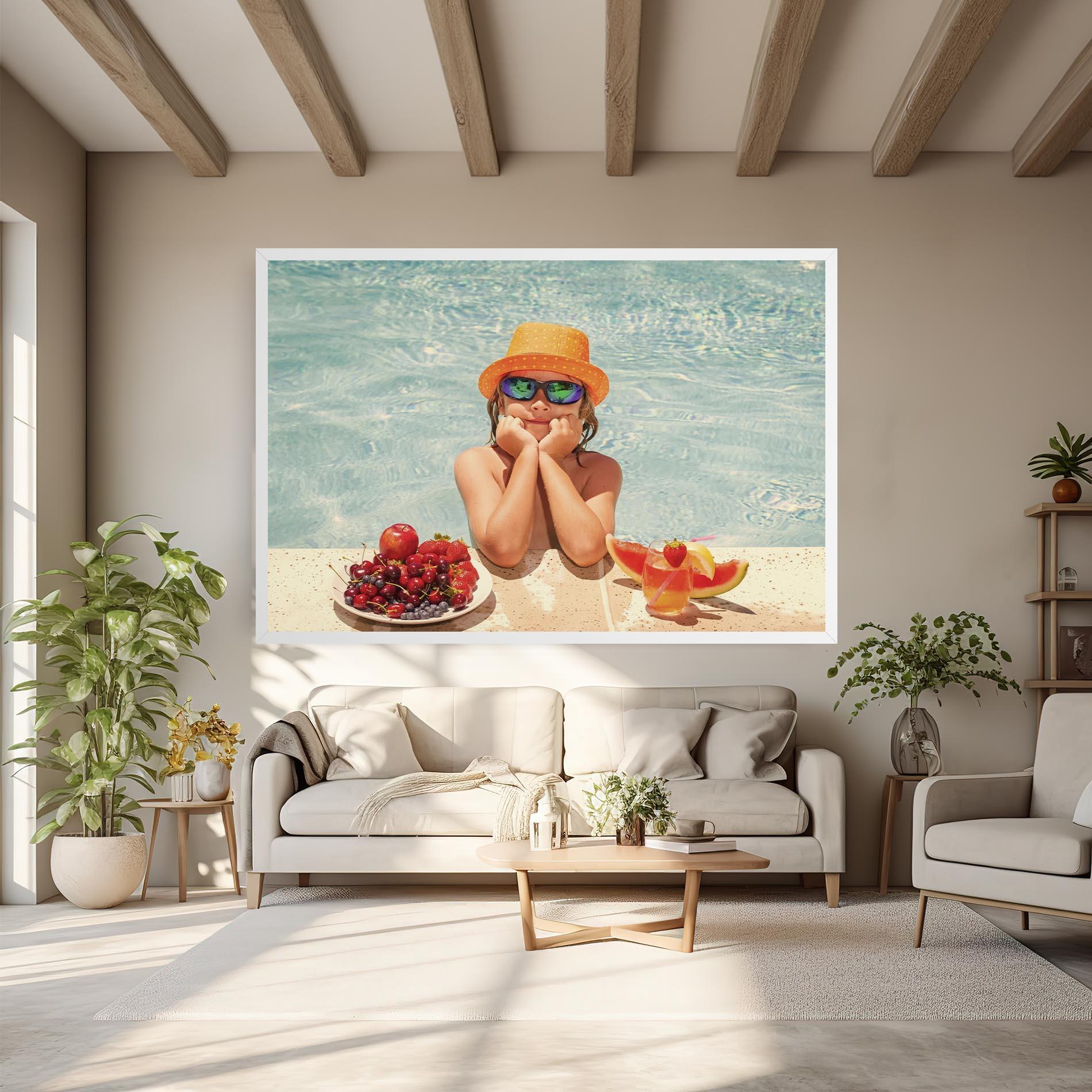 Tablou Canvas Child Swimming mockup 6
