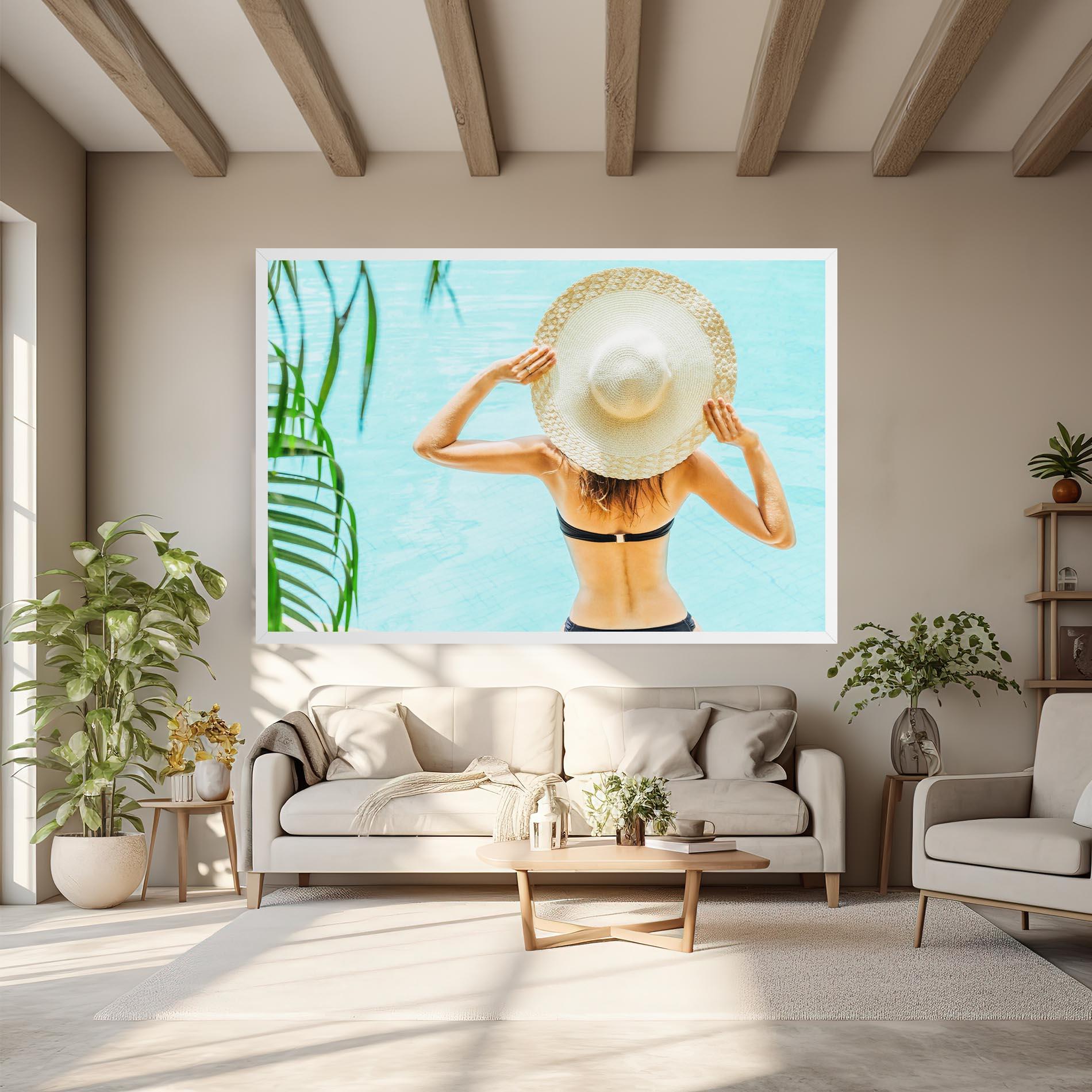 Tablou Canvas Enjoying Swimming Pool mockup 6