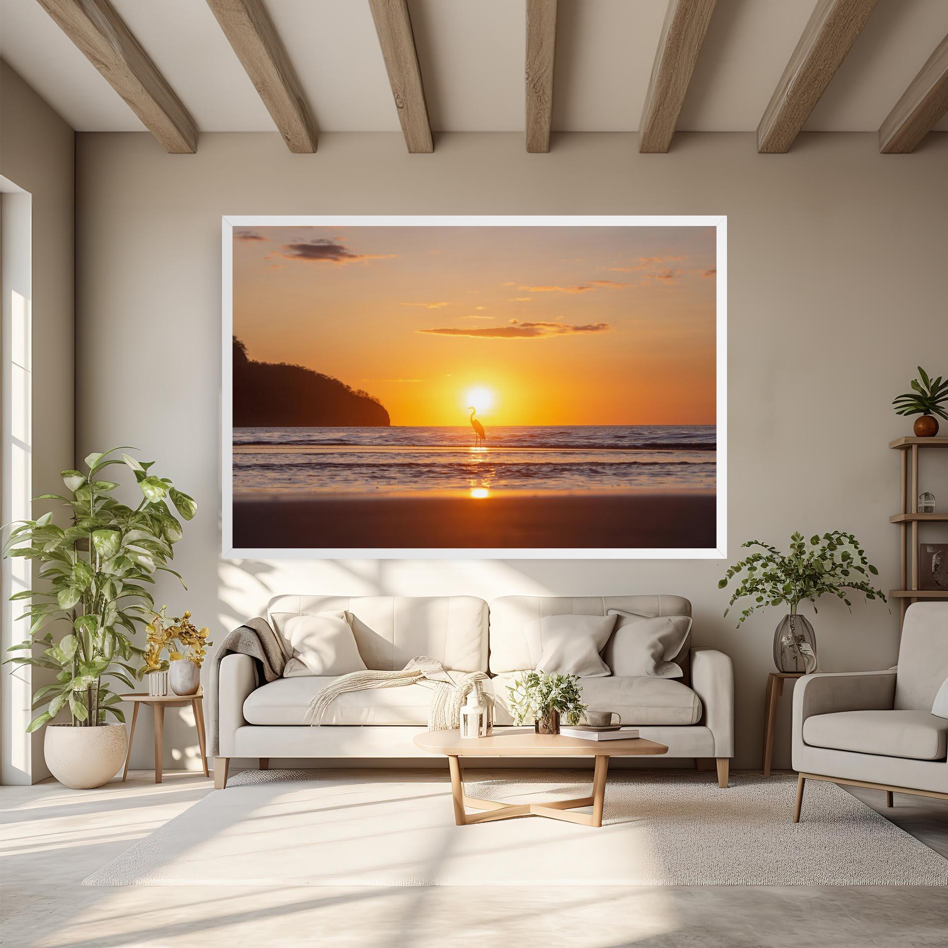 Tablou Canvas Sunset Bird Silhouette mockup 6