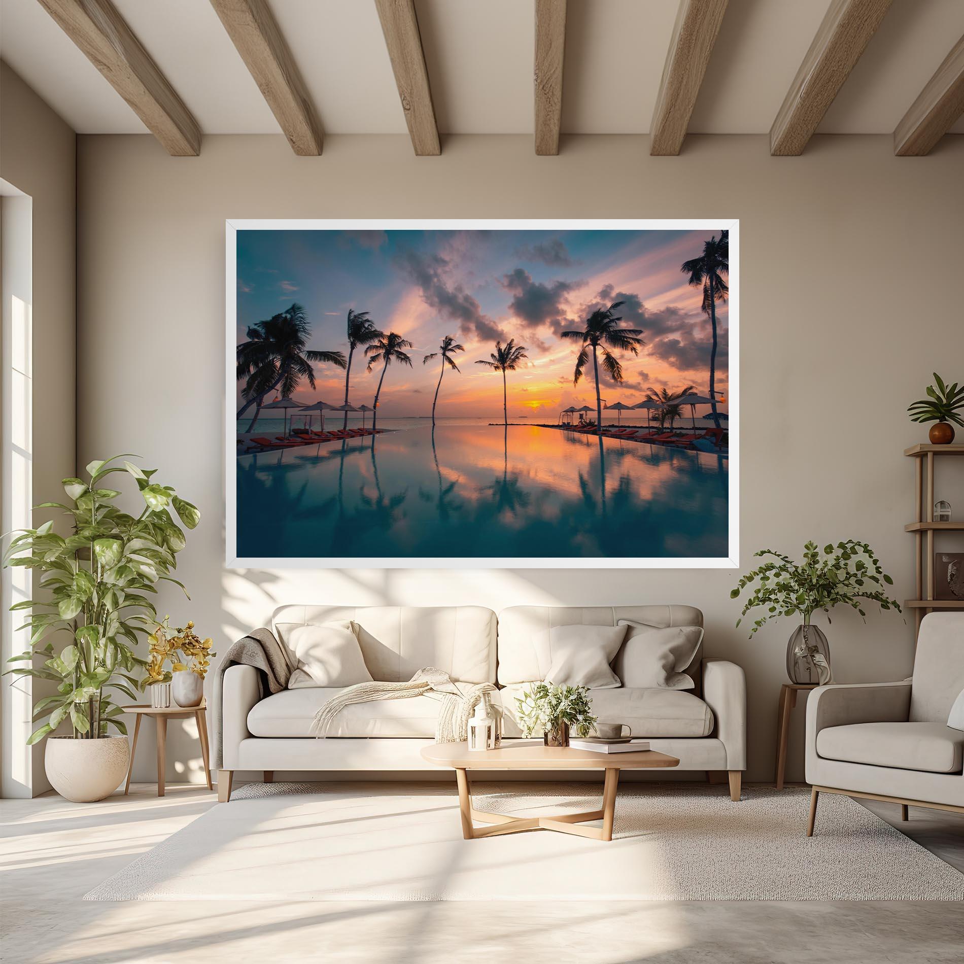 Tablou Canvas Tropical Beach mockup 6
