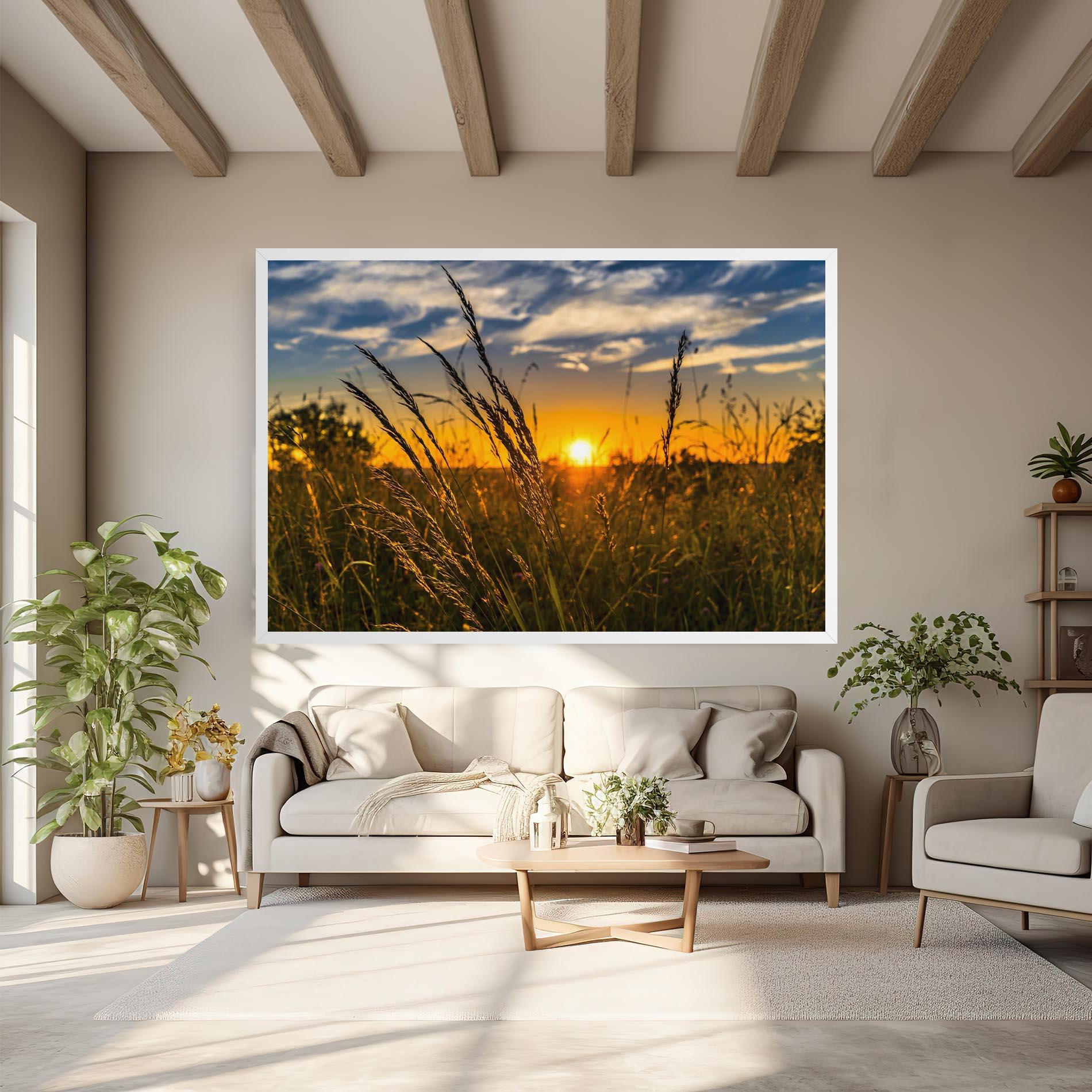 Tablou Canvas Wheat Sunset mockup 6