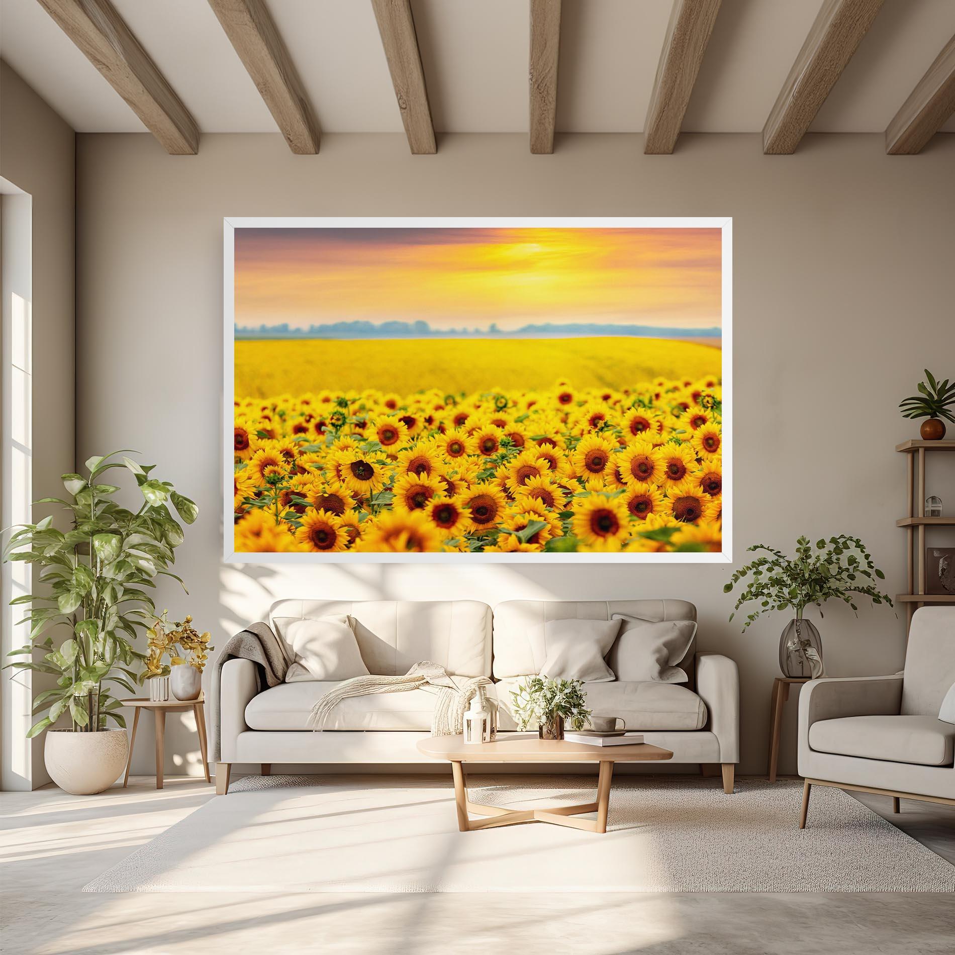 Tablou Canvas Yellow Sunflowers mockup 6
