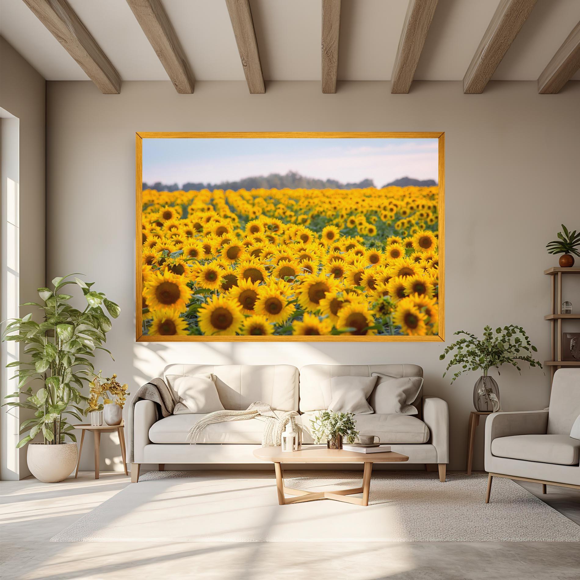 Tablou Canvas Blooming Sunflowers mockup 6