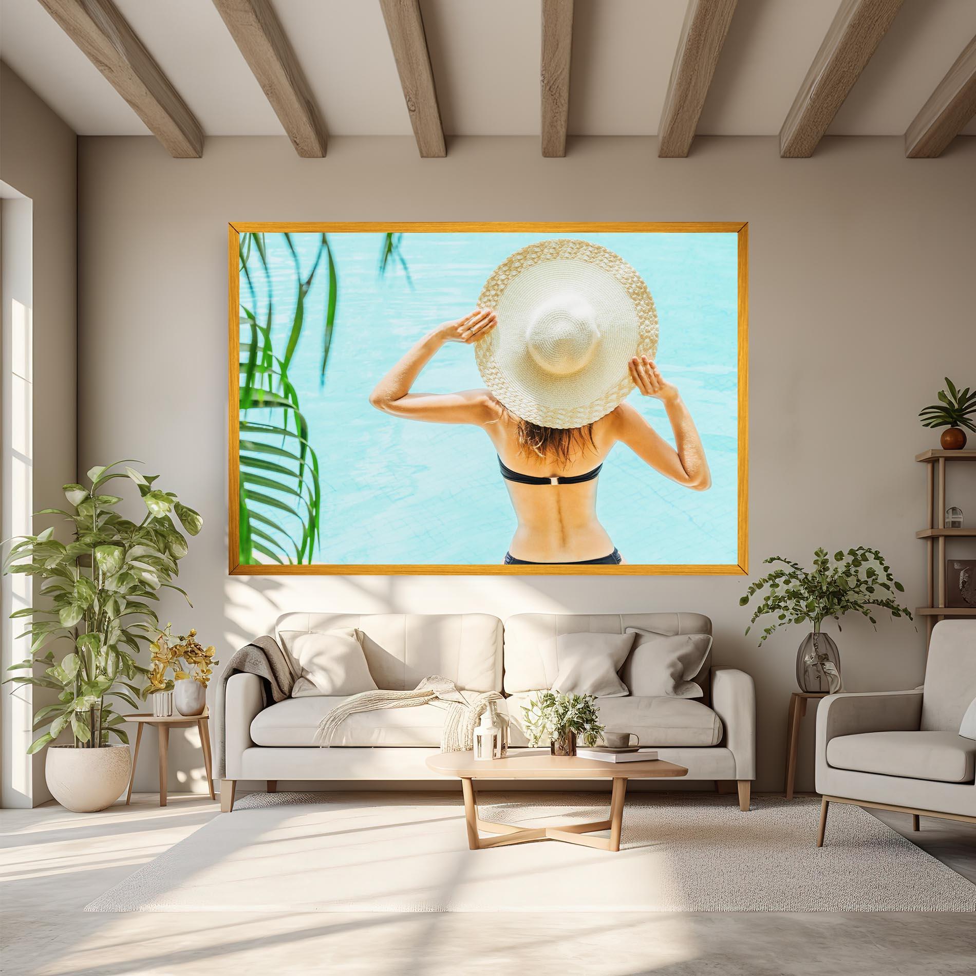 Tablou Canvas Enjoying Swimming Pool mockup 6