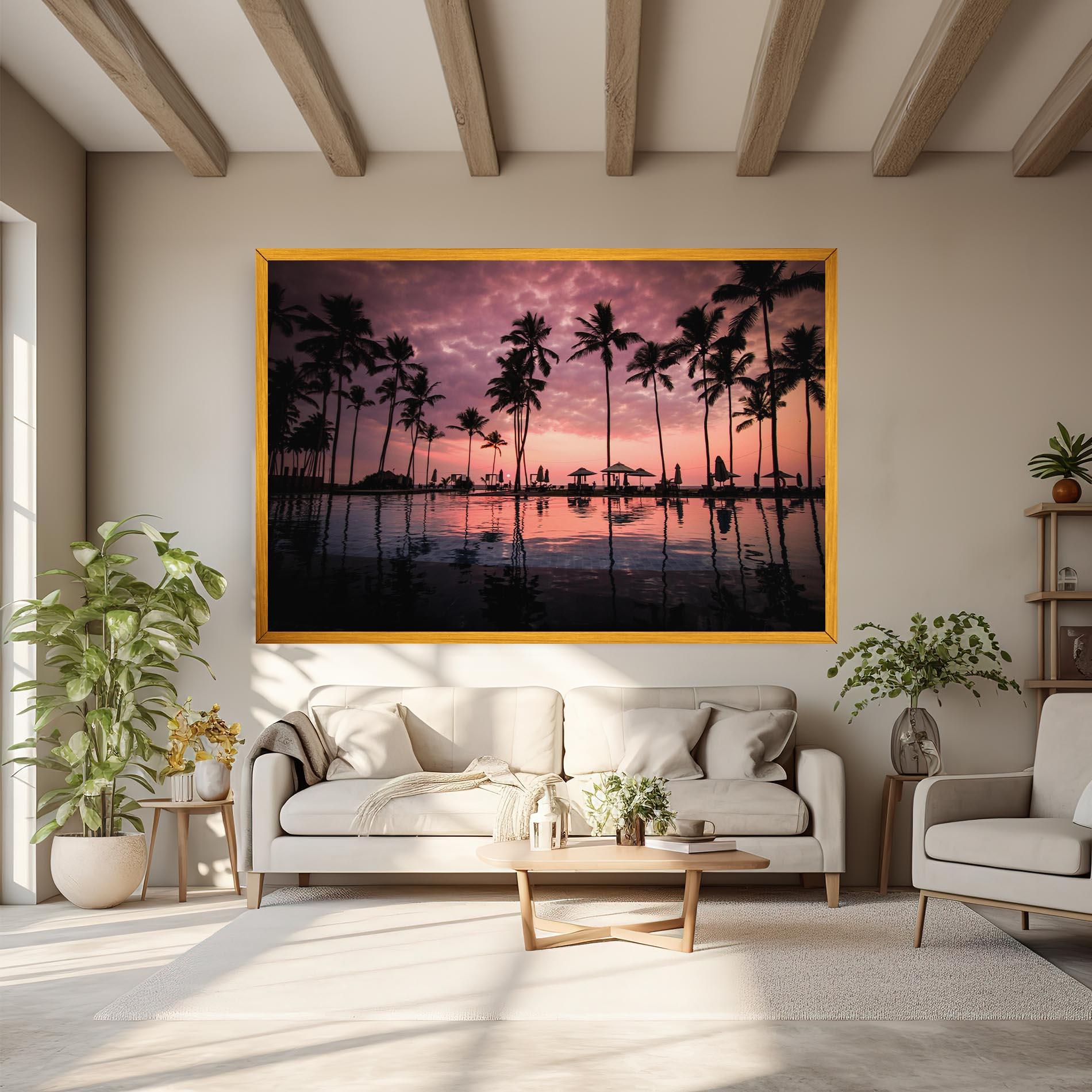 Tablou Canvas Purple Sunset mockup 6