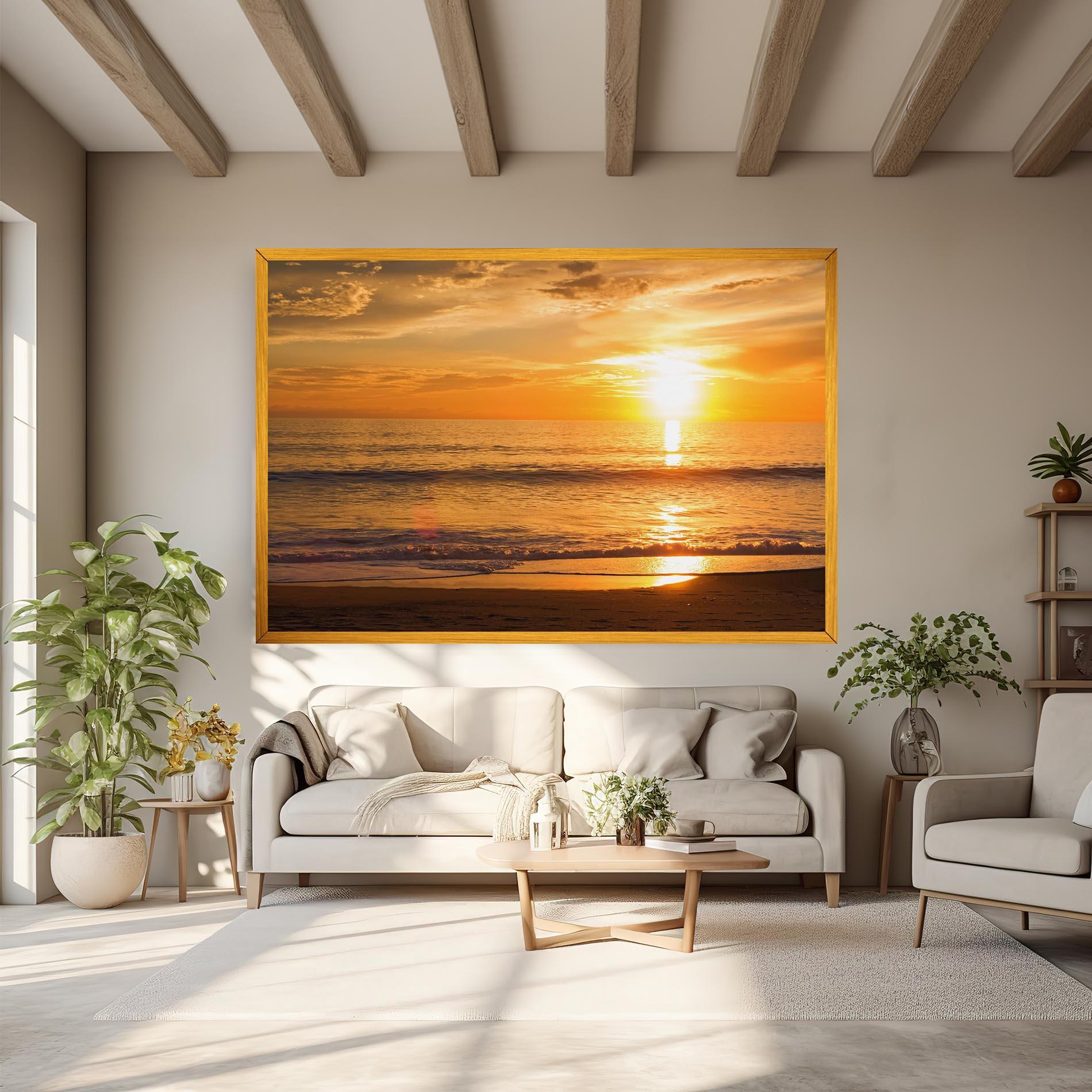 Tablou Canvas Sunset Ocean Coast mockup 6