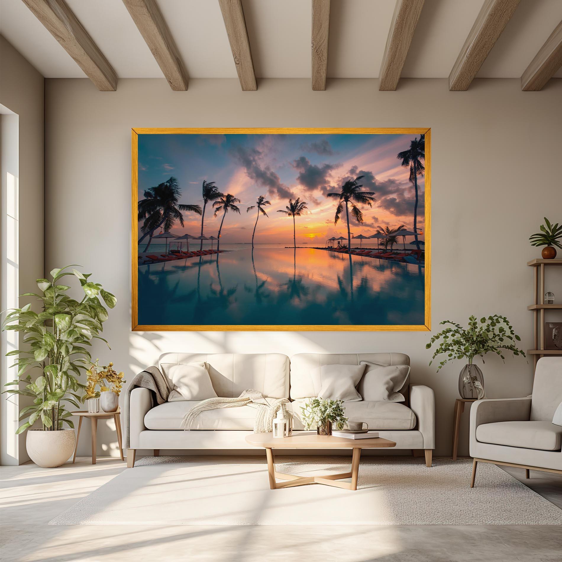 Tablou Canvas Tropical Beach mockup 6