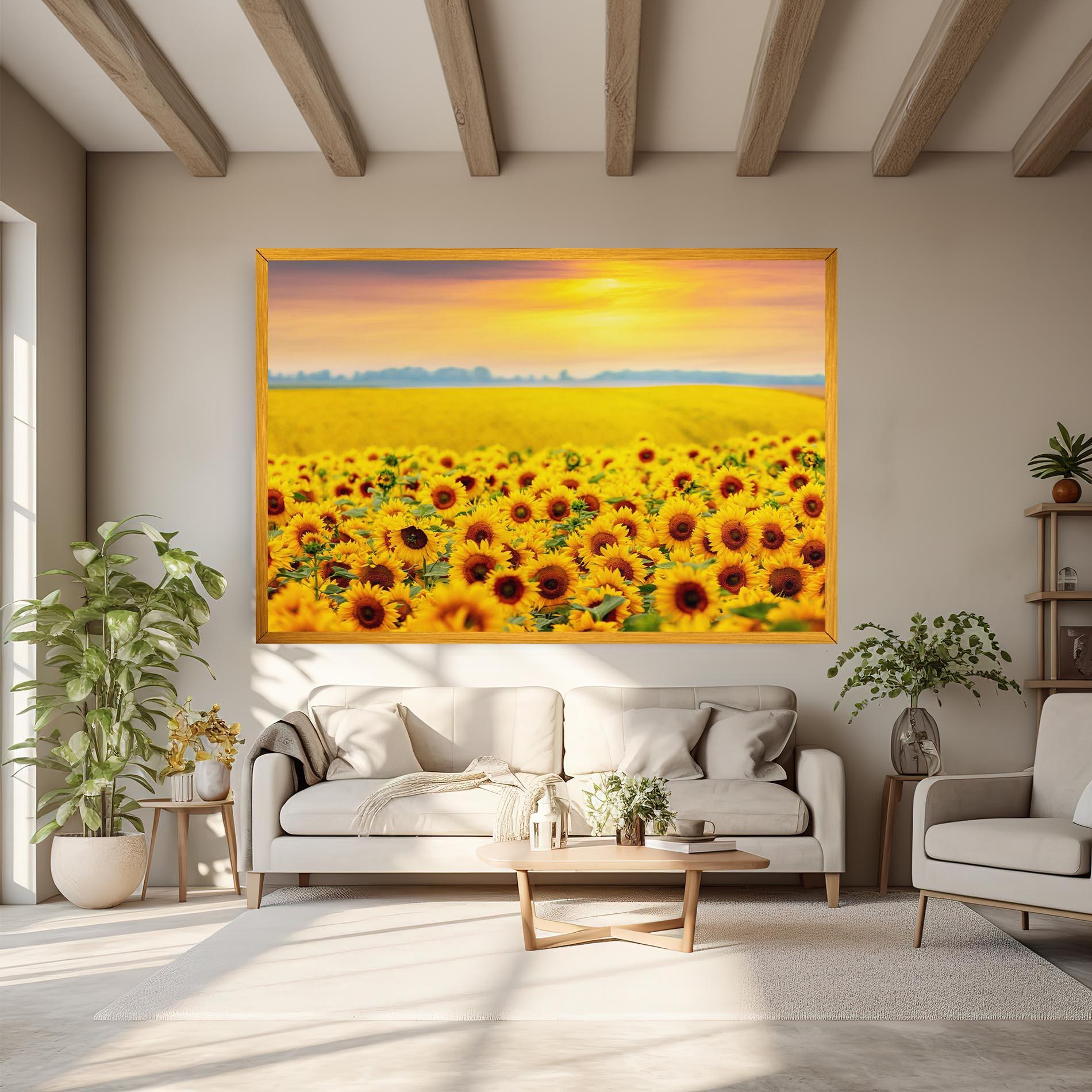 Tablou Canvas Yellow Sunflowers mockup 6