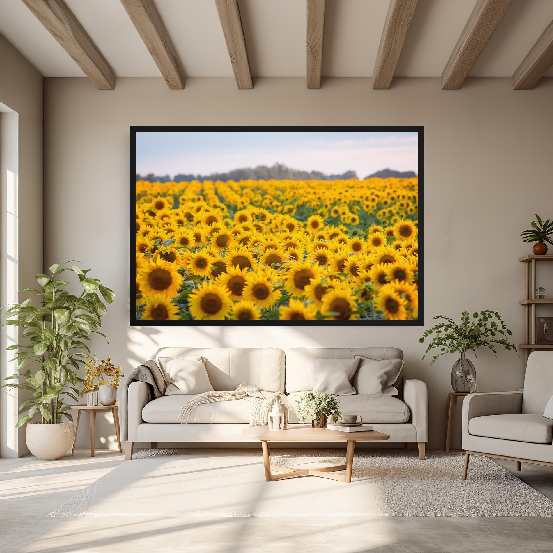 Tablou Canvas Blooming Sunflowers mockup 6
