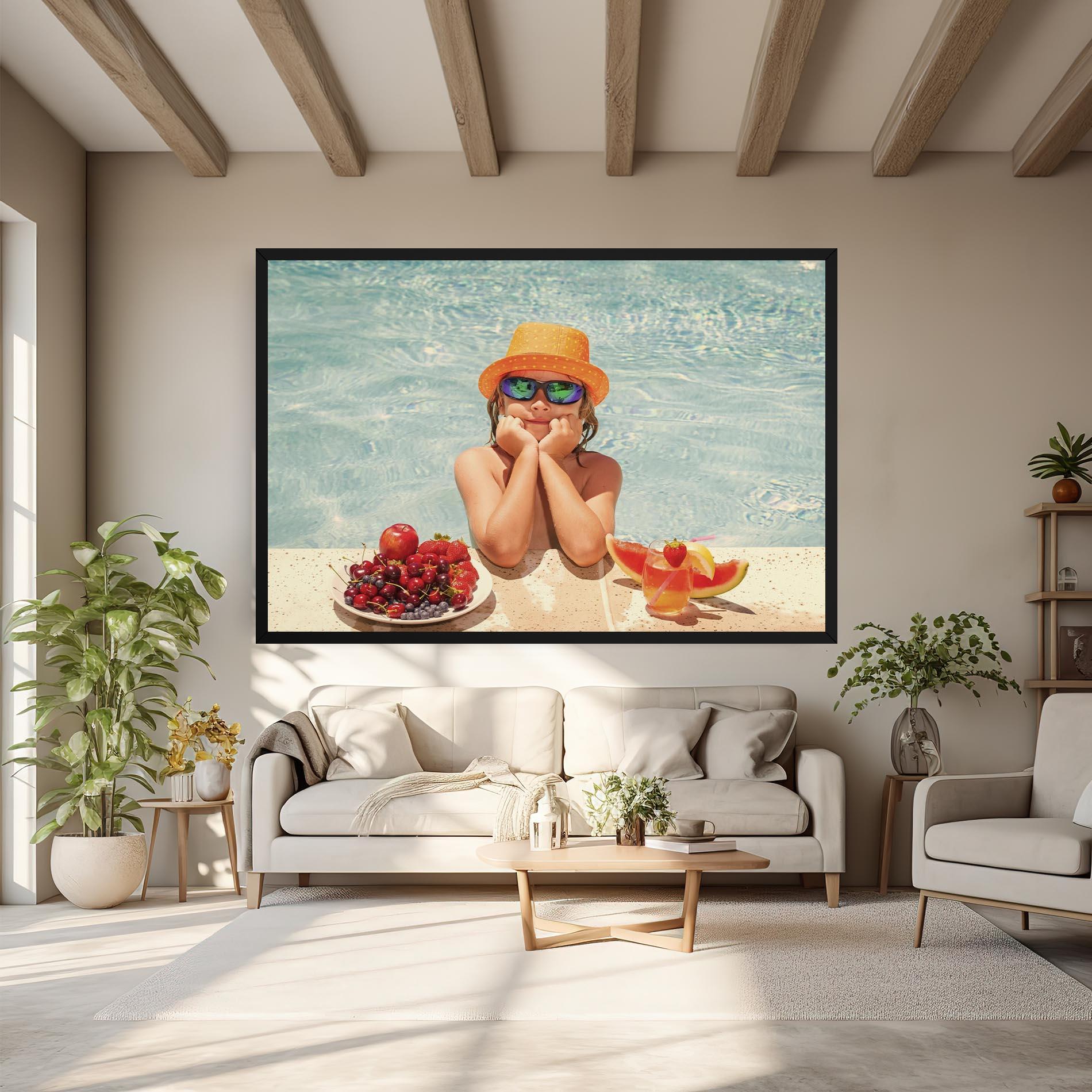 Tablou Canvas Child Swimming mockup 6