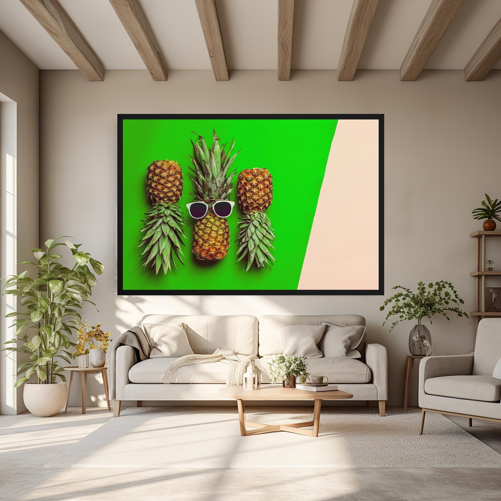 Tablou Canvas Green Pineapple mockup 6