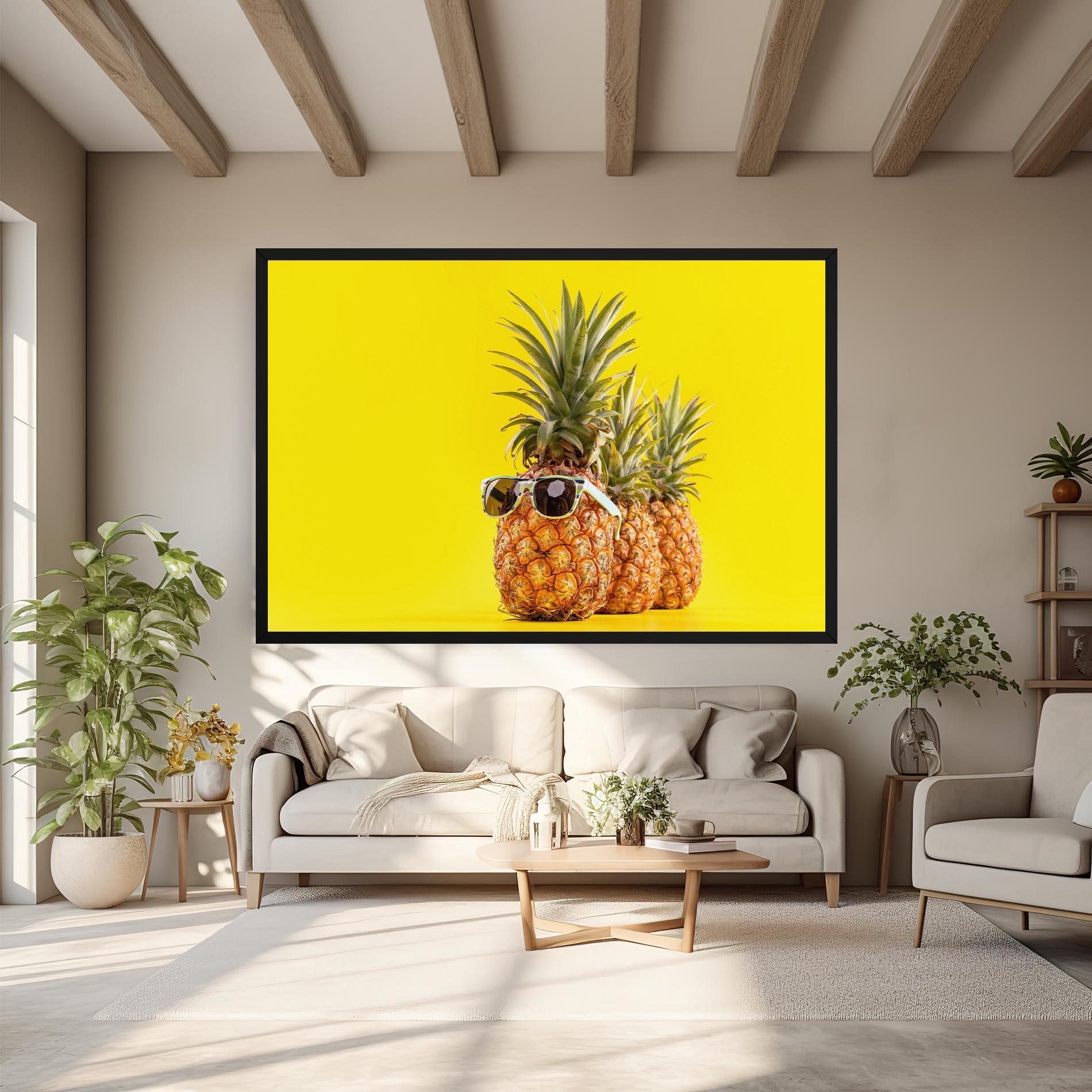 Tablou Canvas Pineapple Looking Up mockup 6