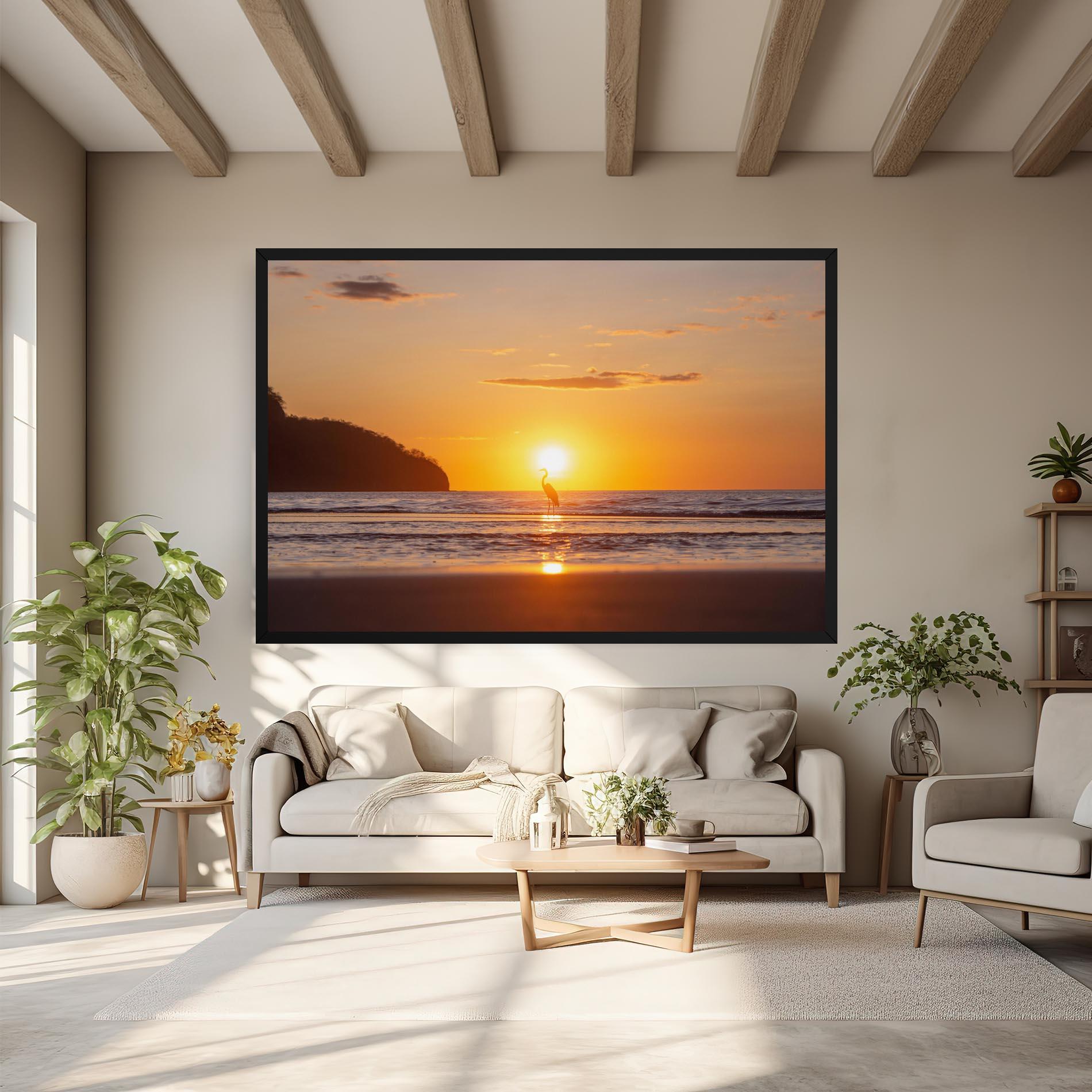 Tablou Canvas Sunset Bird Silhouette mockup 6