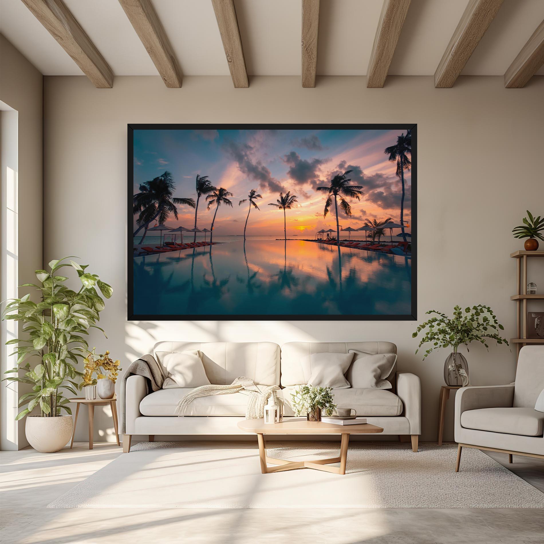Tablou Canvas Tropical Beach mockup 6