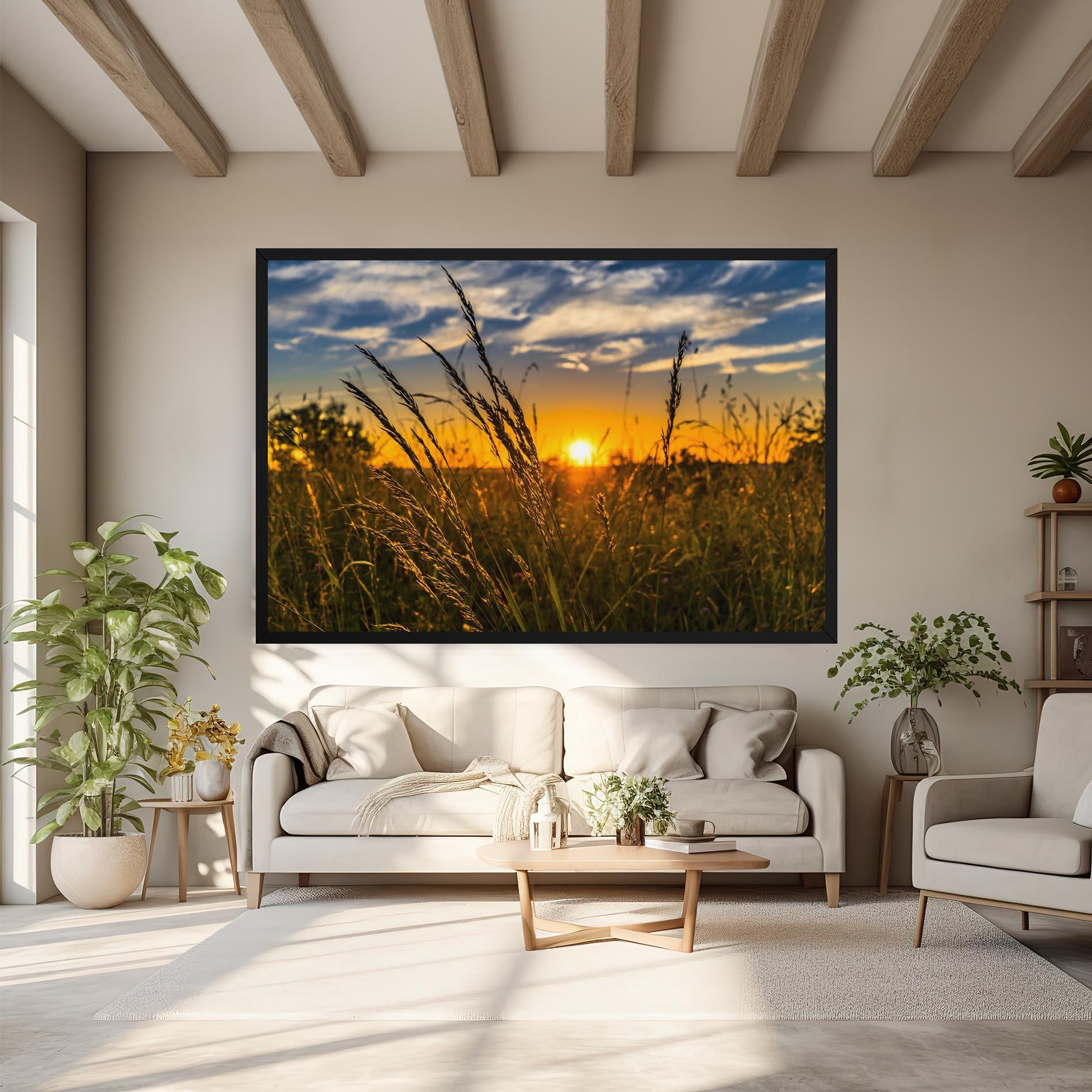 Tablou Canvas Wheat Sunset mockup 6
