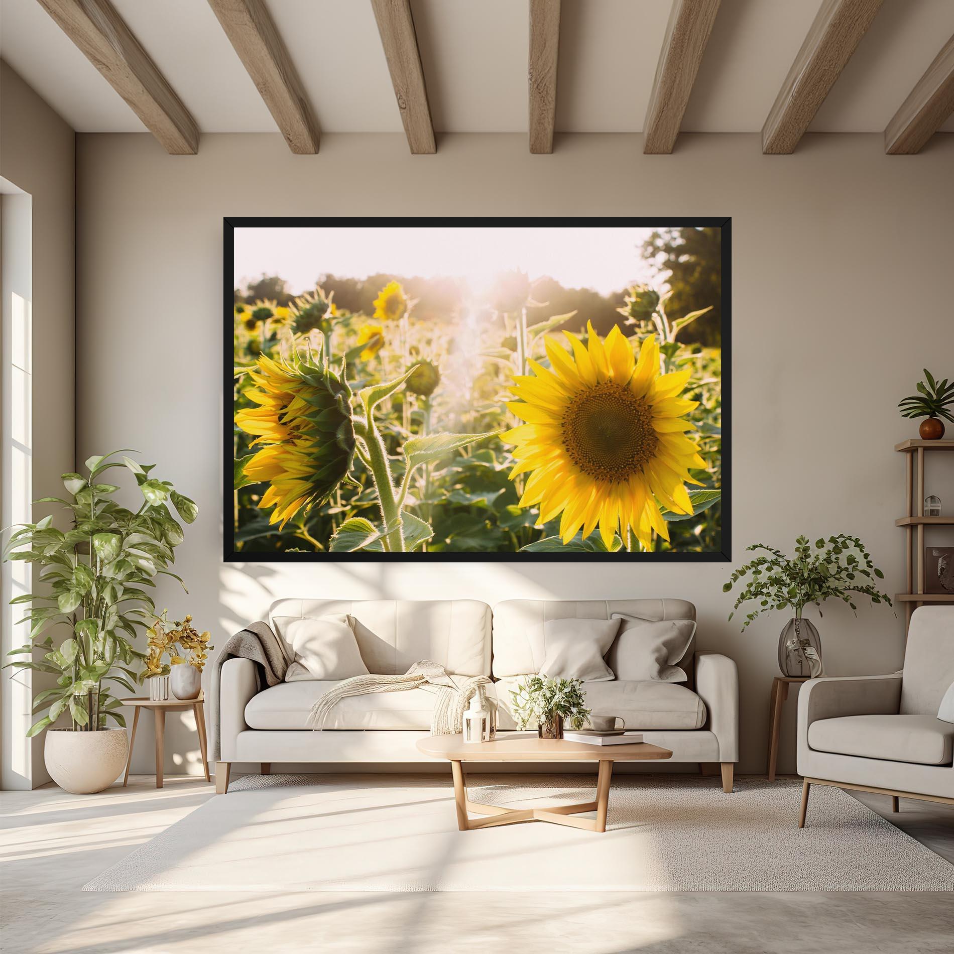 Tablou Canvas Yellow Sun Flower mockup 6