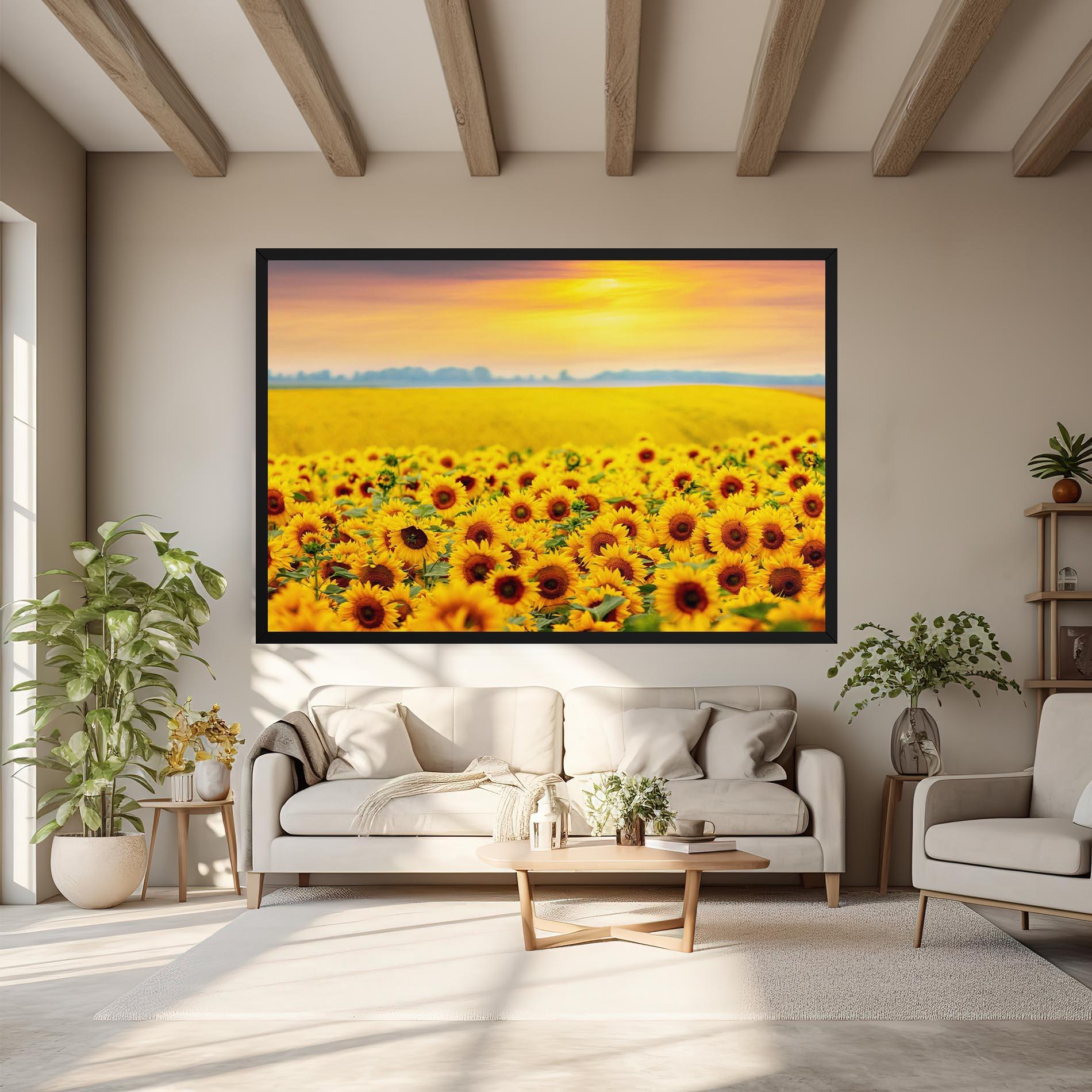 Tablou Canvas Yellow Sunflowers mockup 6