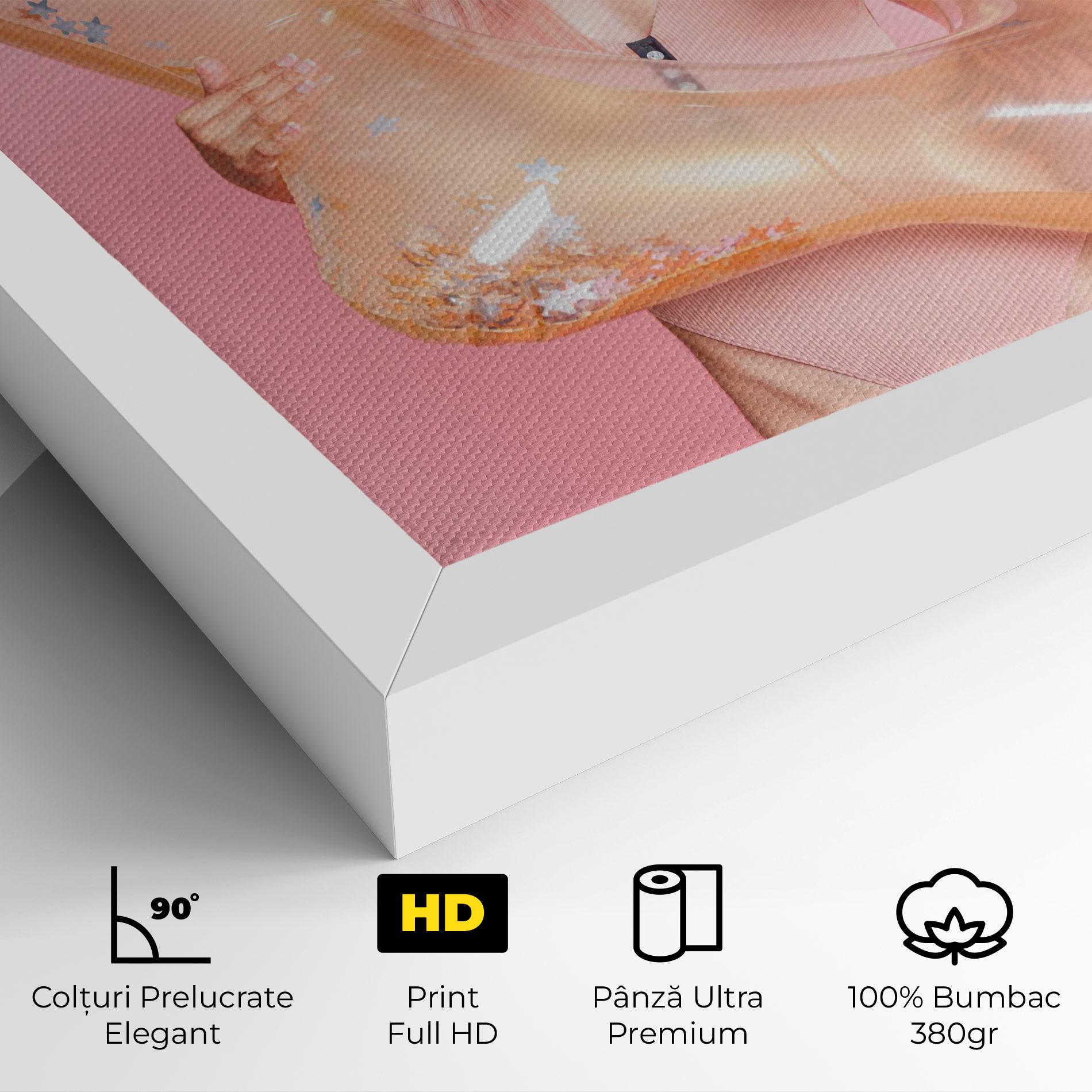 Tablou Canvas Joyful Pink Woman mockup 4