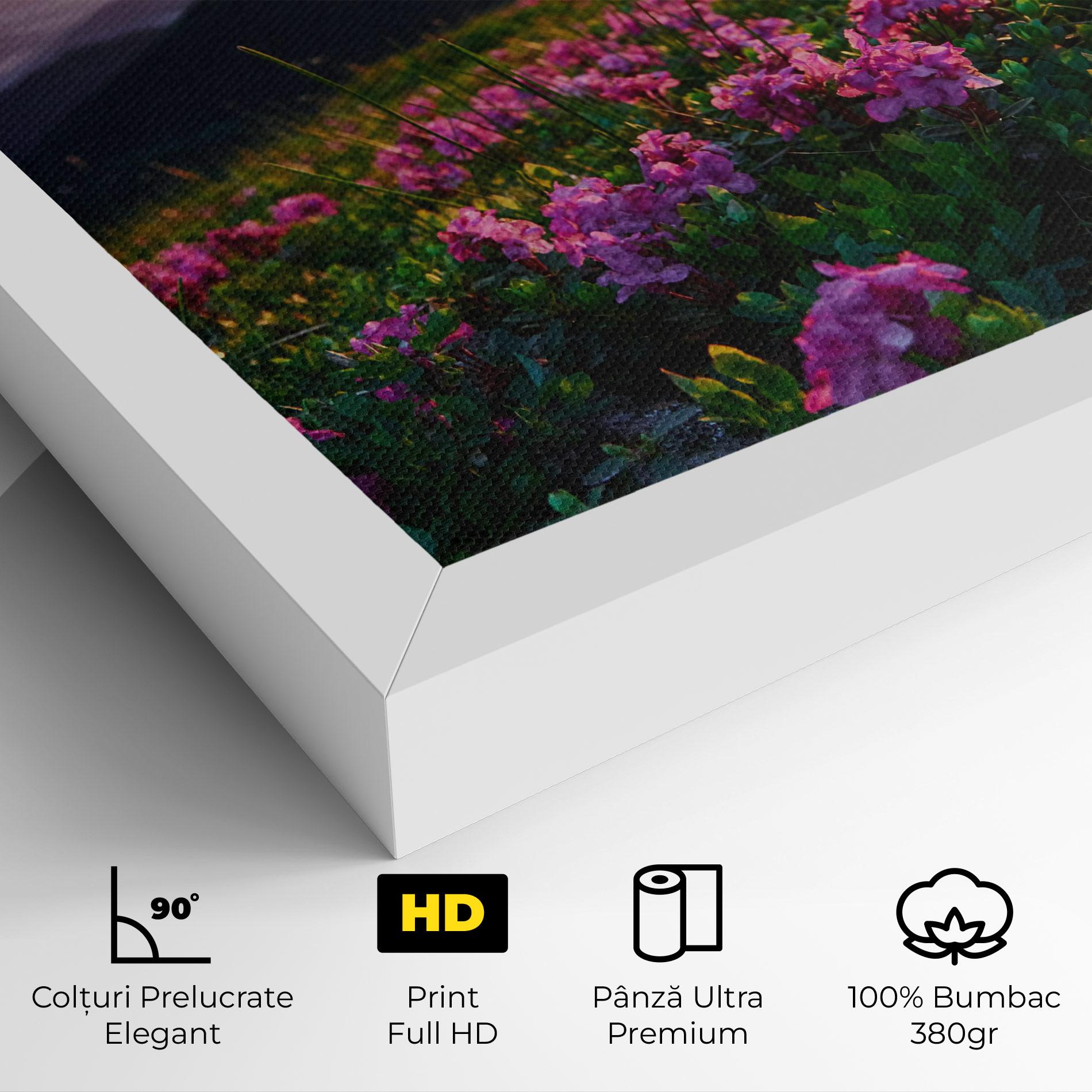 Tablou Canvas Purple Summer Flowers mockup 4