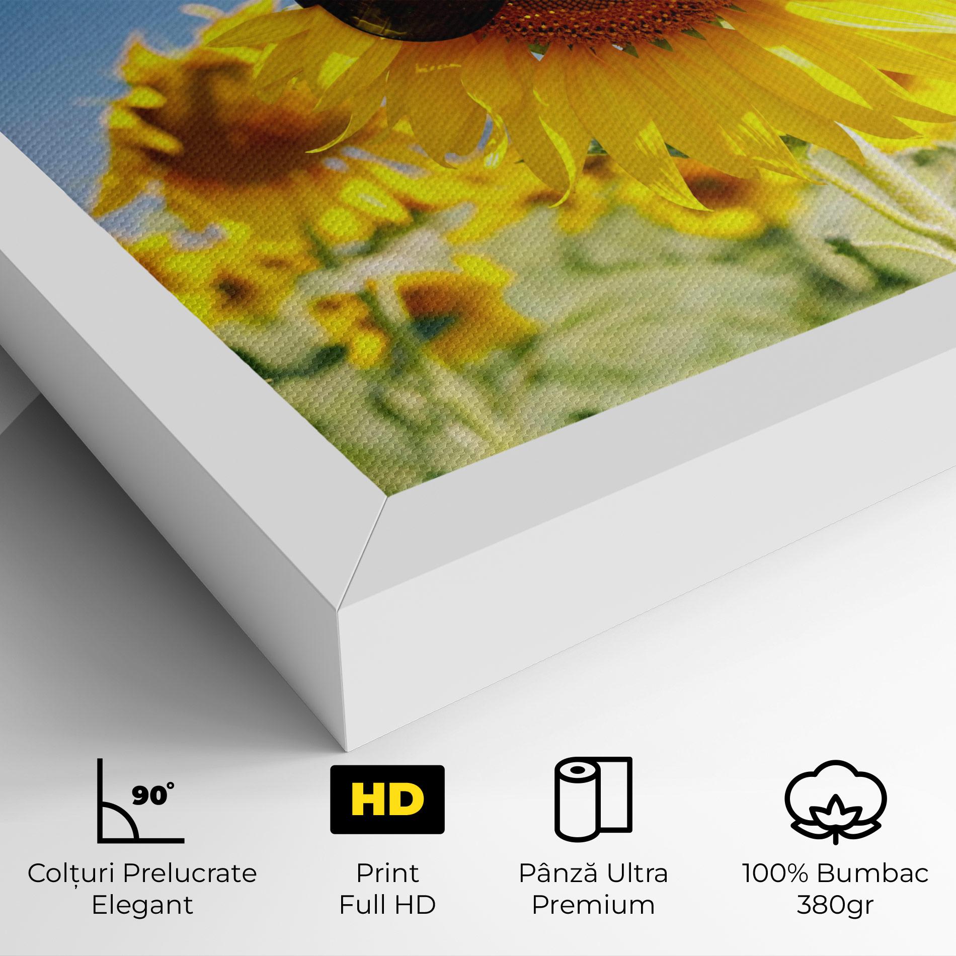 Tablou Canvas Sun Flower Glasses mockup 4
