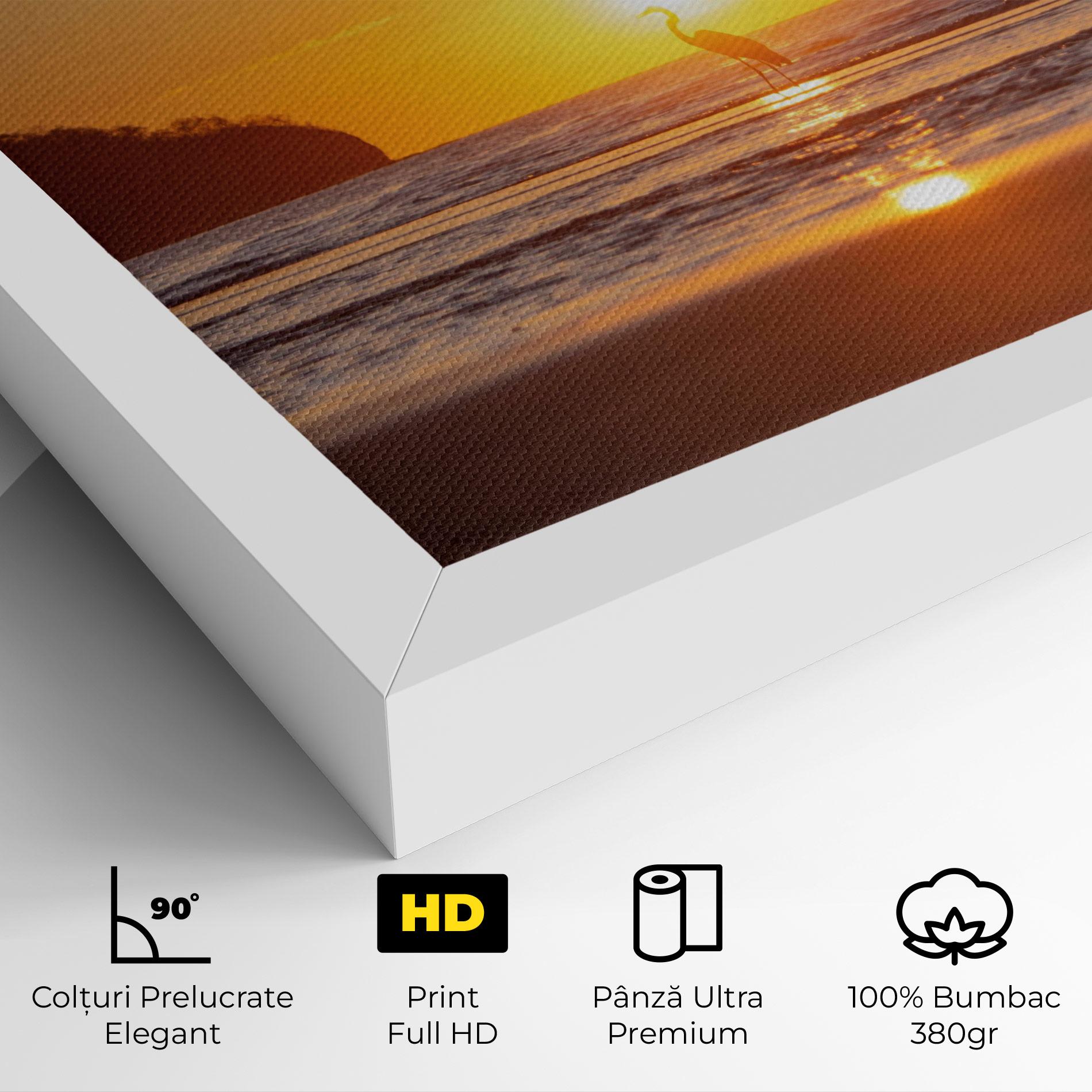 Tablou Canvas Sunset Bird Silhouette mockup 4