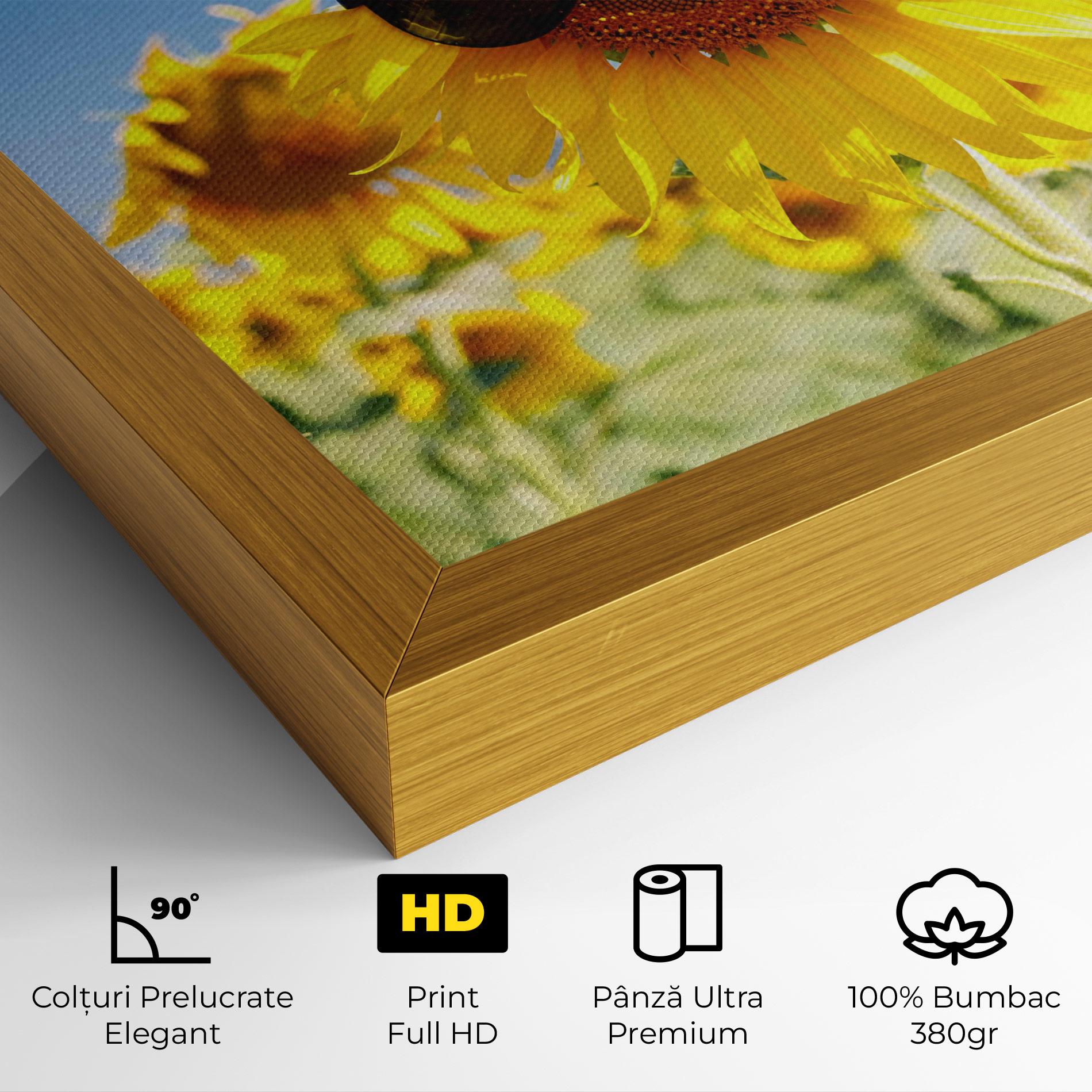 Tablou Canvas Sun Flower Glasses mockup 4