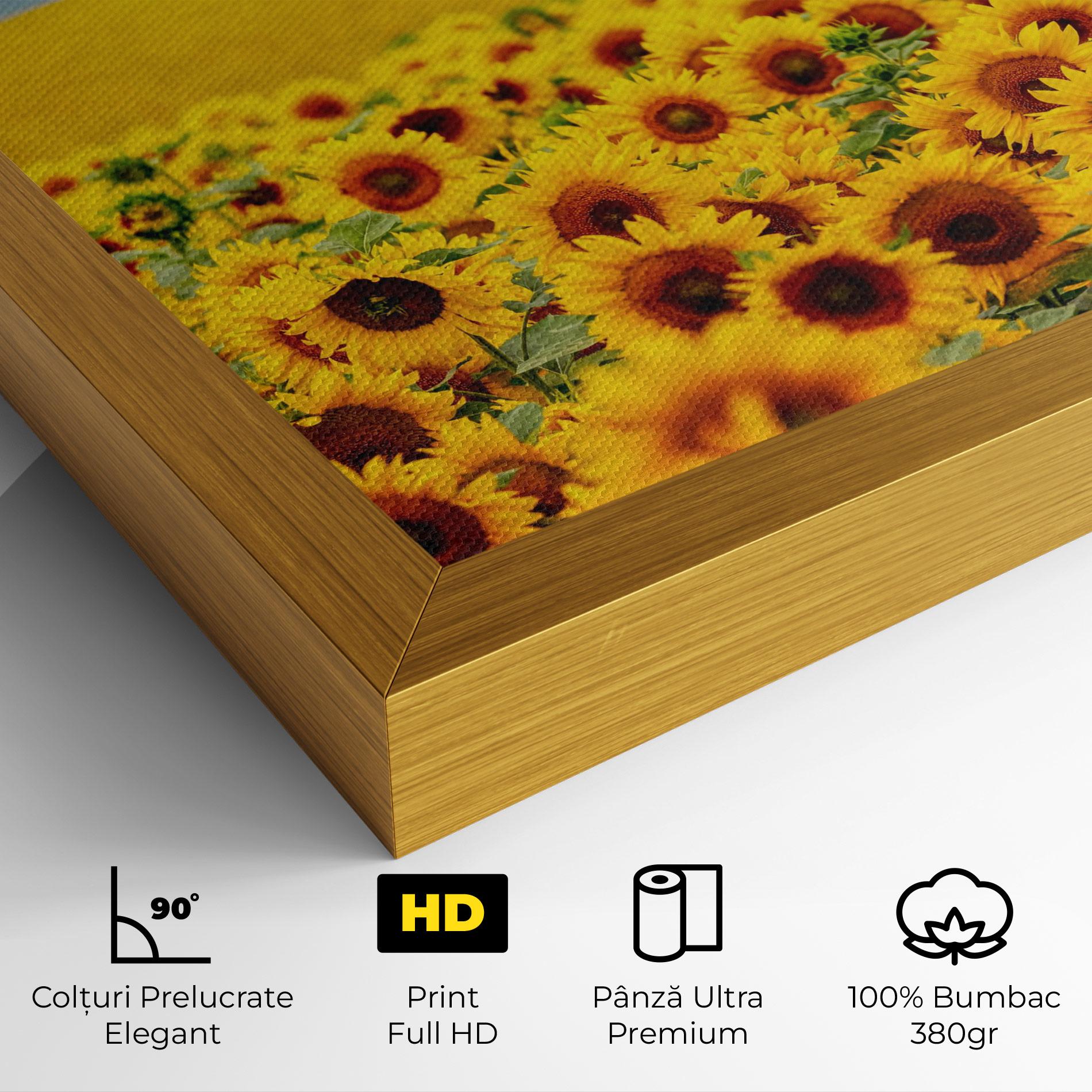 Tablou Canvas Yellow Sunflowers mockup 4