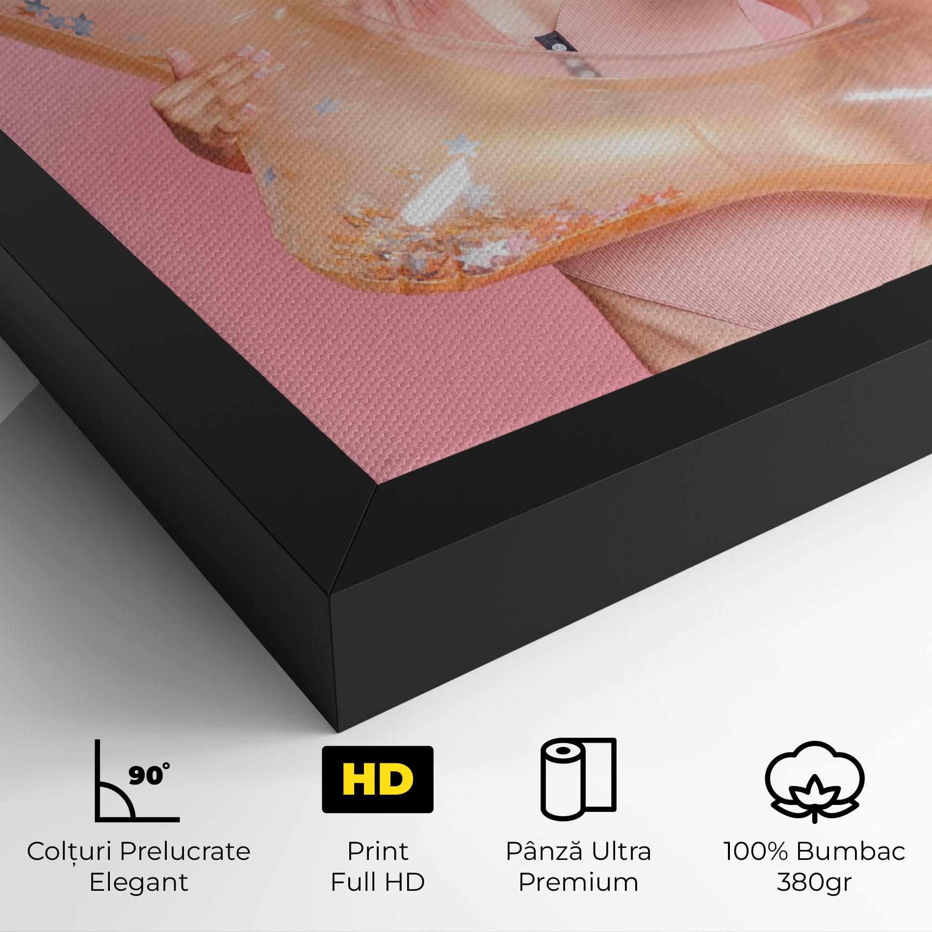 Tablou Canvas Joyful Pink Woman mockup 4