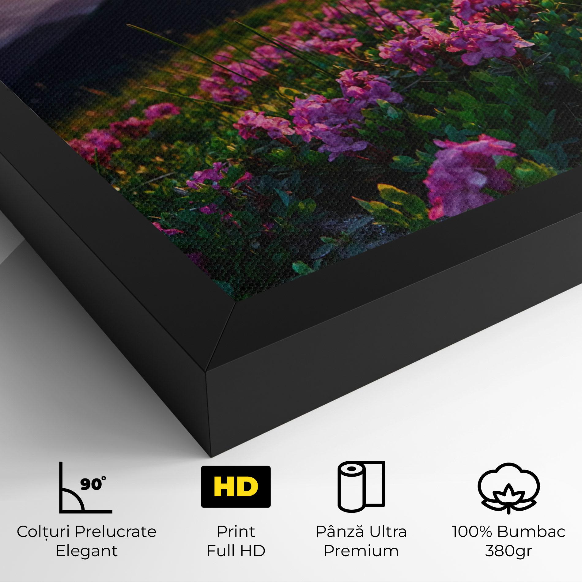 Tablou Canvas Purple Summer Flowers mockup 4