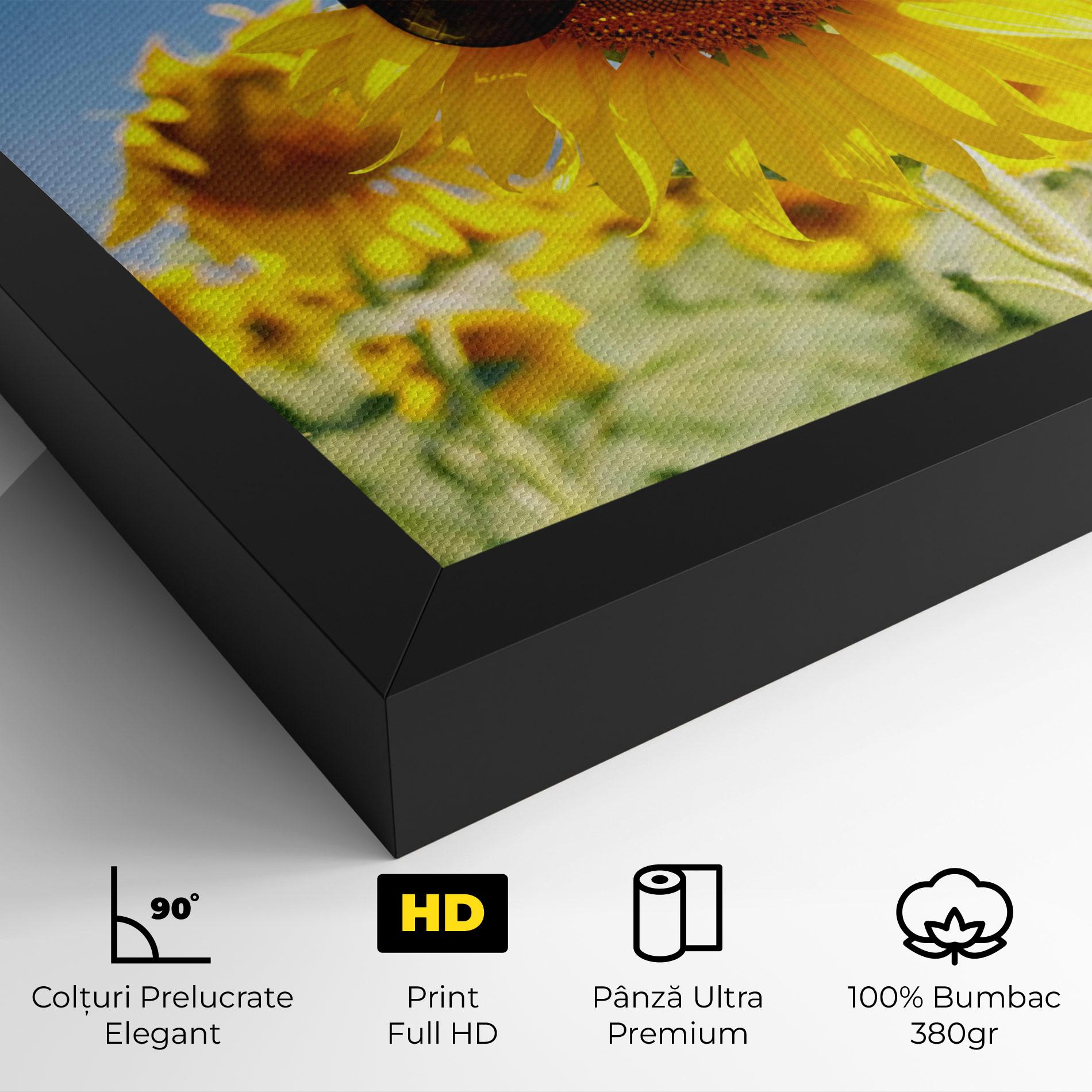 Tablou Canvas Sun Flower Glasses mockup 4