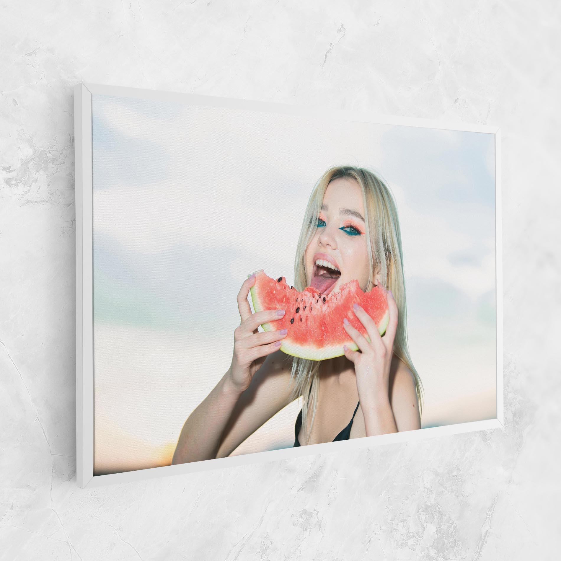 Tablou Canvas Eating Watermelon mockup 1