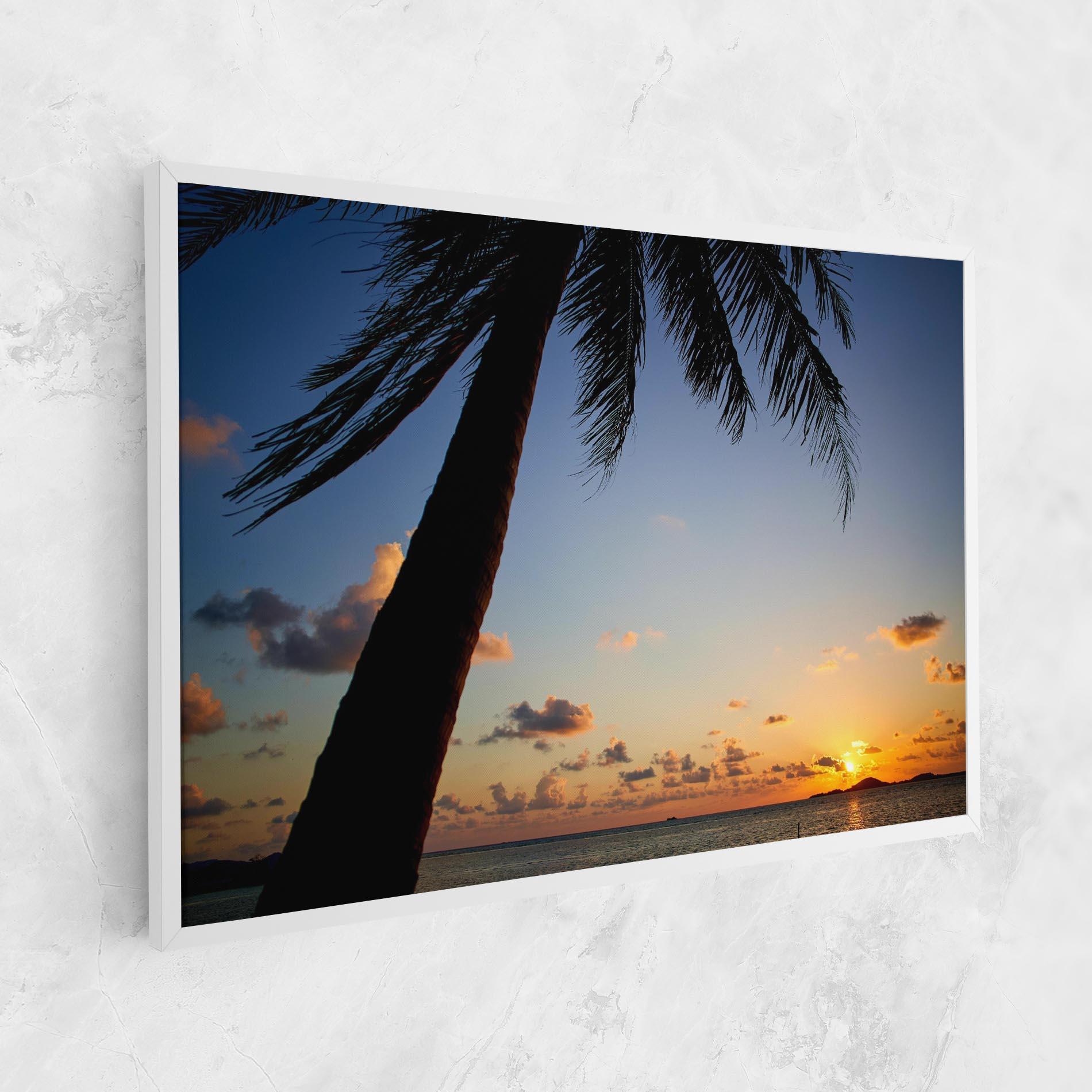 Tablou Canvas Palm Tree Silhouette mockup 1