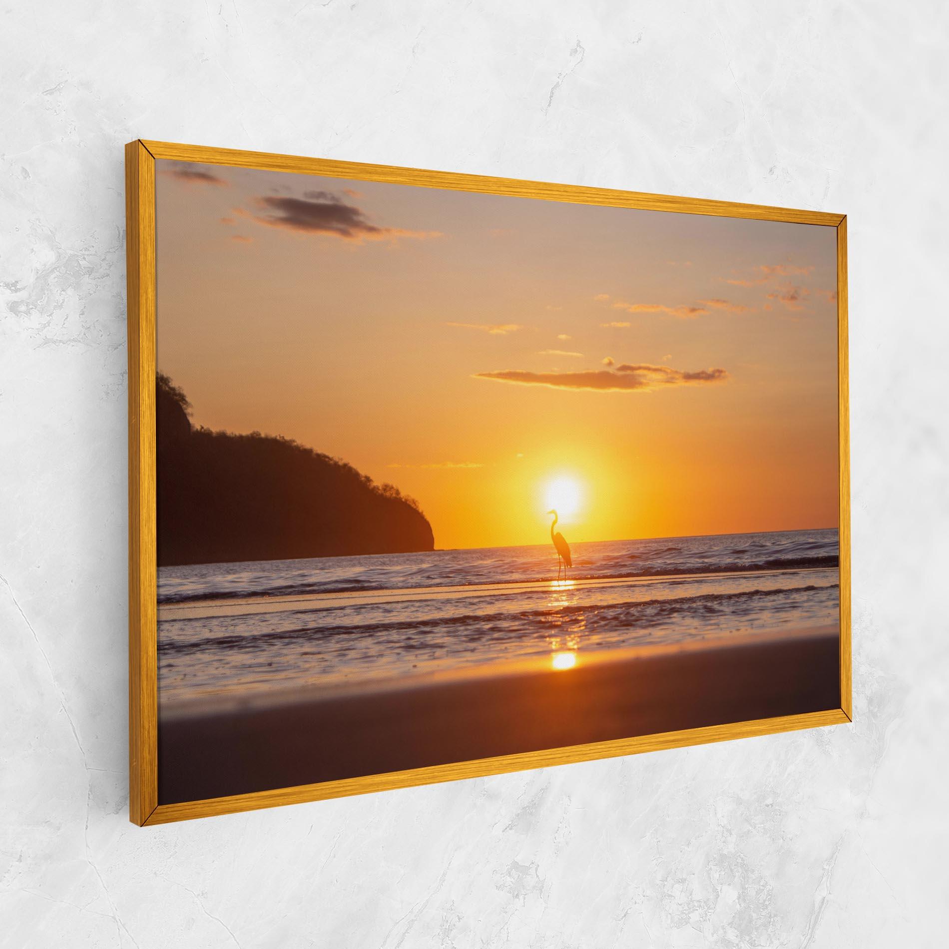 Tablou Canvas Sunset Bird Silhouette mockup 1