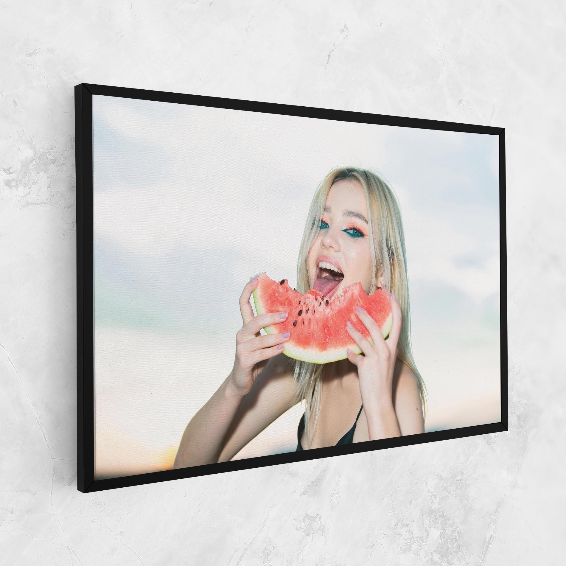 Tablou Canvas Eating Watermelon mockup 1