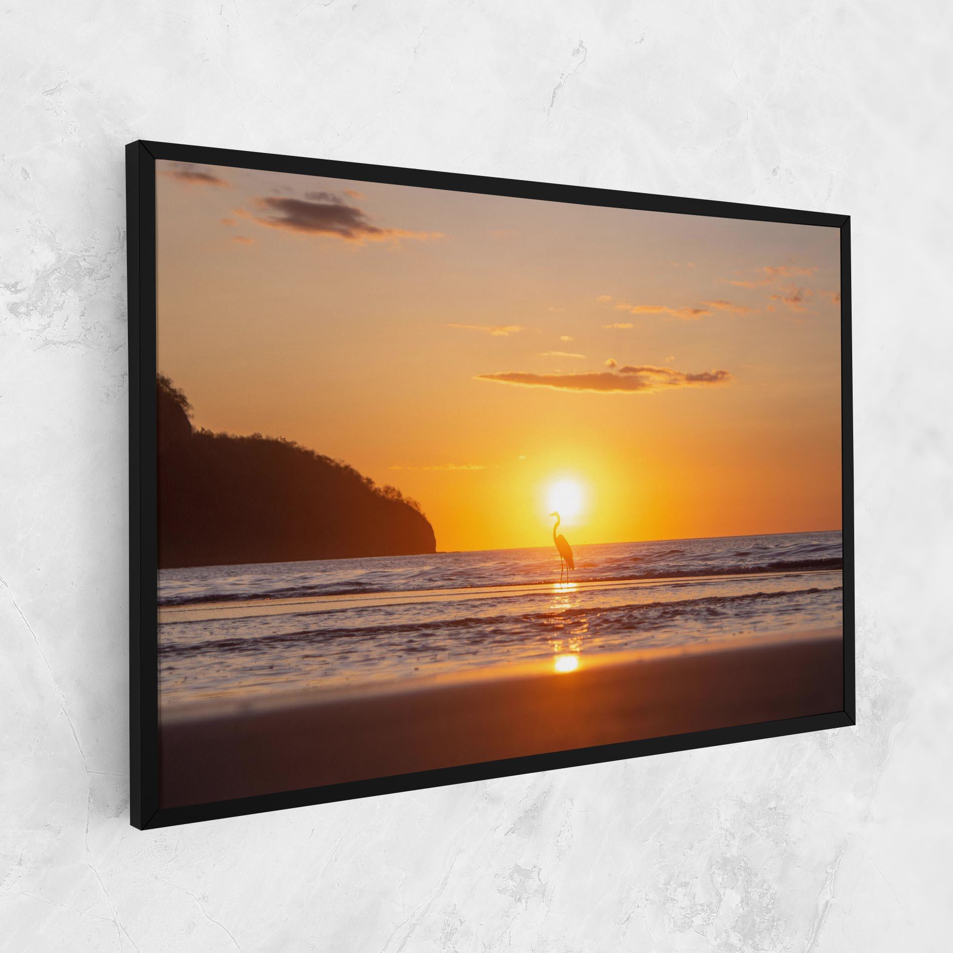 Tablou Canvas Sunset Bird Silhouette mockup 1