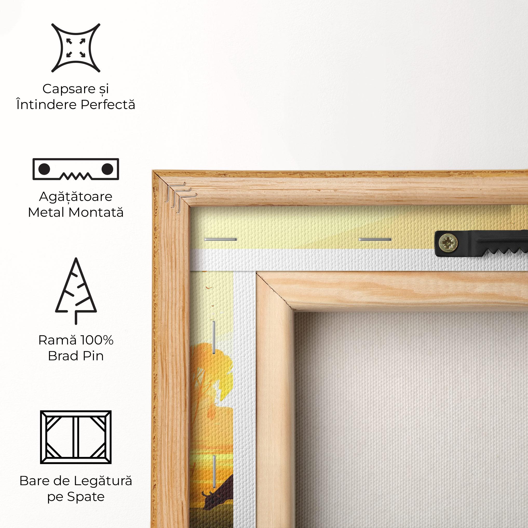 Tablou Canvas Sunlight Cows mockup 5