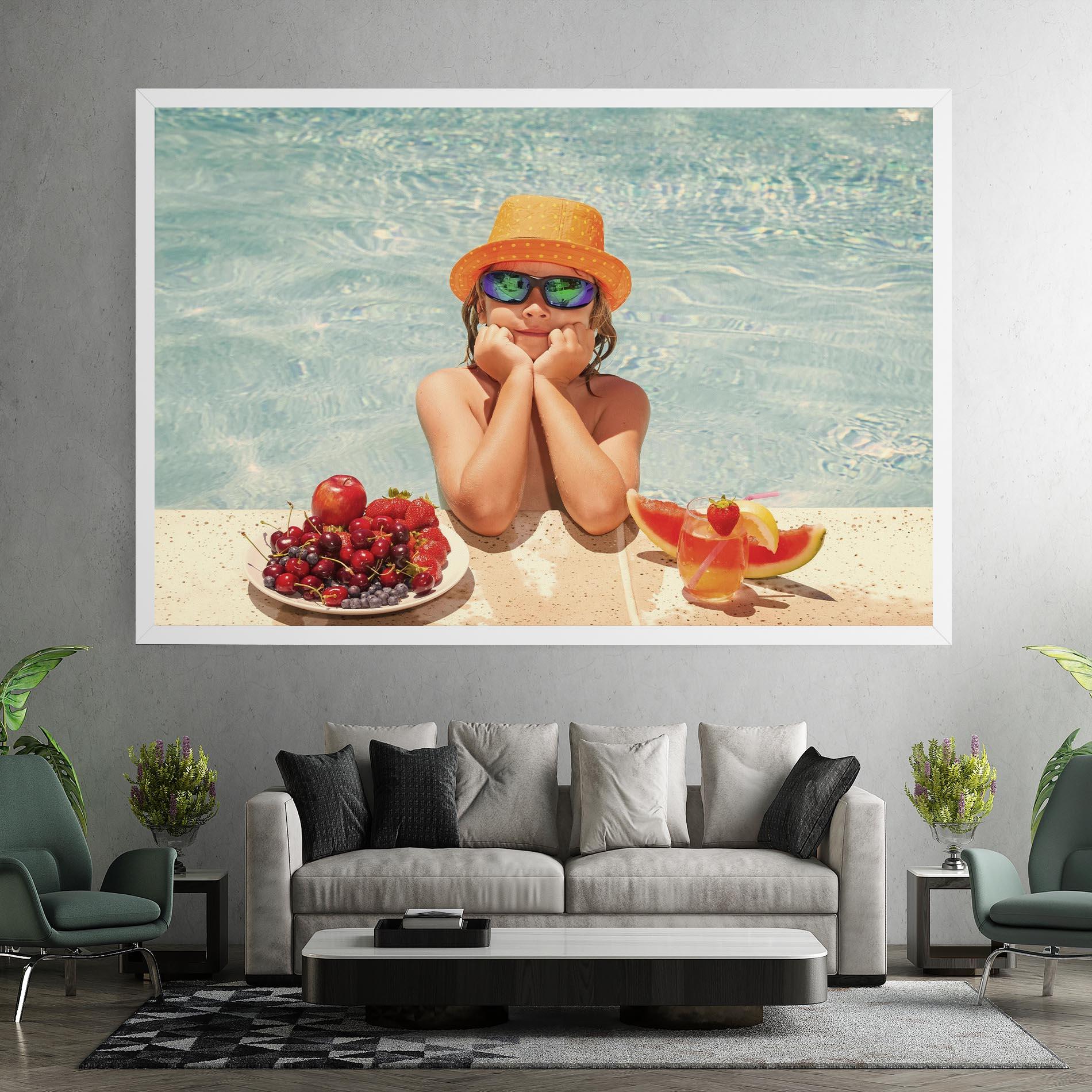 Tablou Canvas Child Swimming mockup 7
