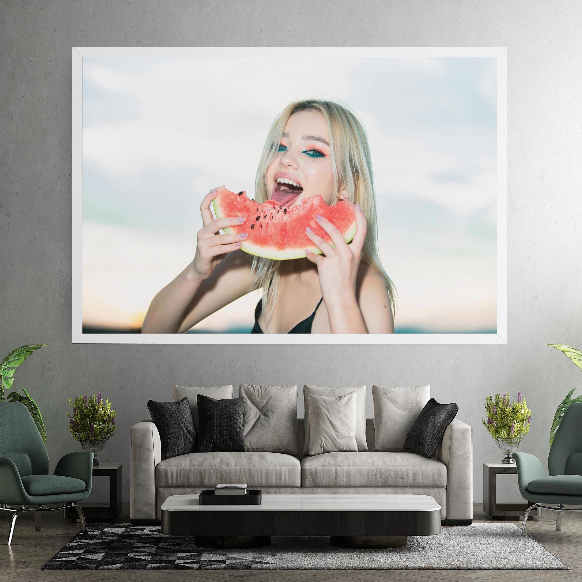 Tablou Canvas Eating Watermelon mockup 7