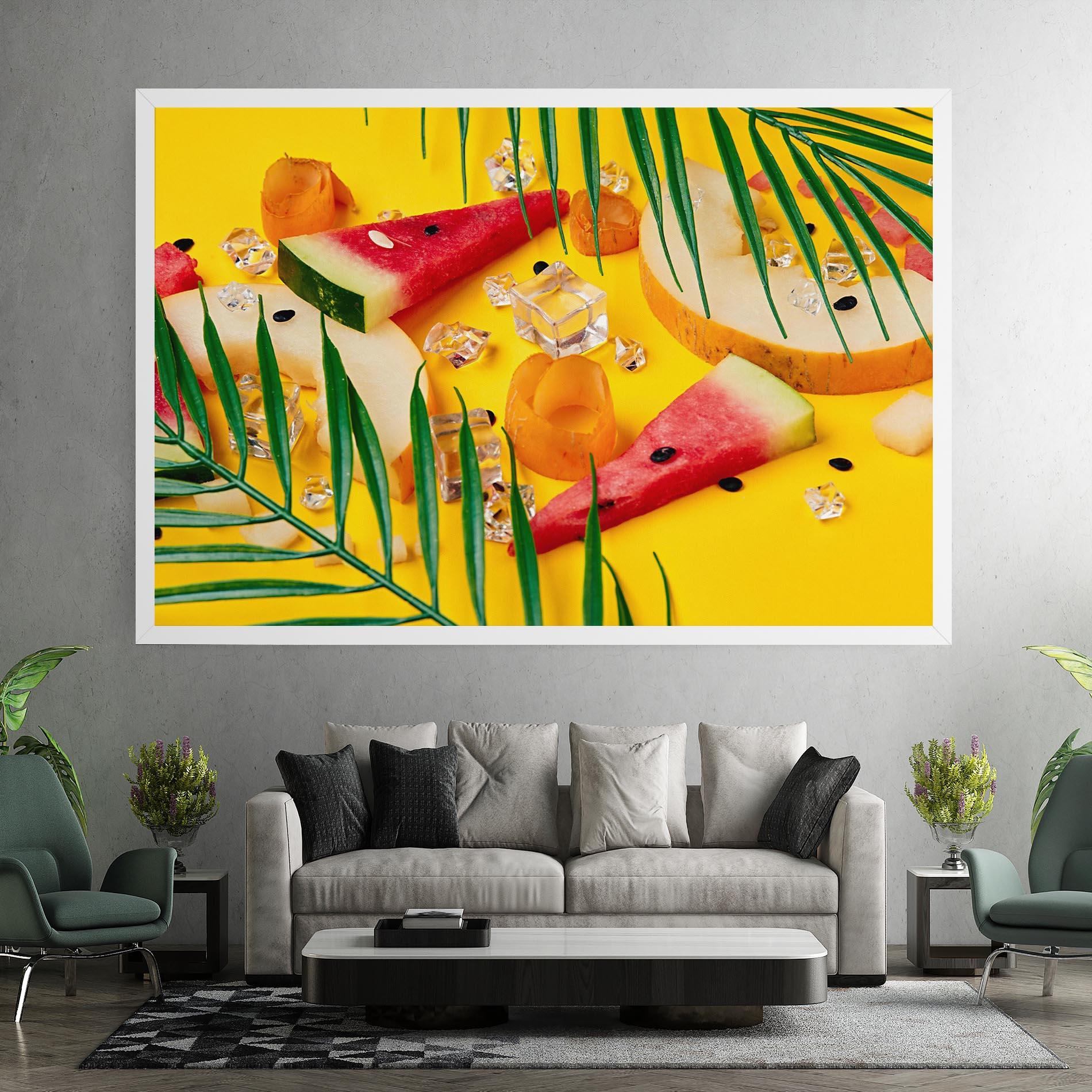 Tablou Canvas Ice Cubes Fruits mockup 7