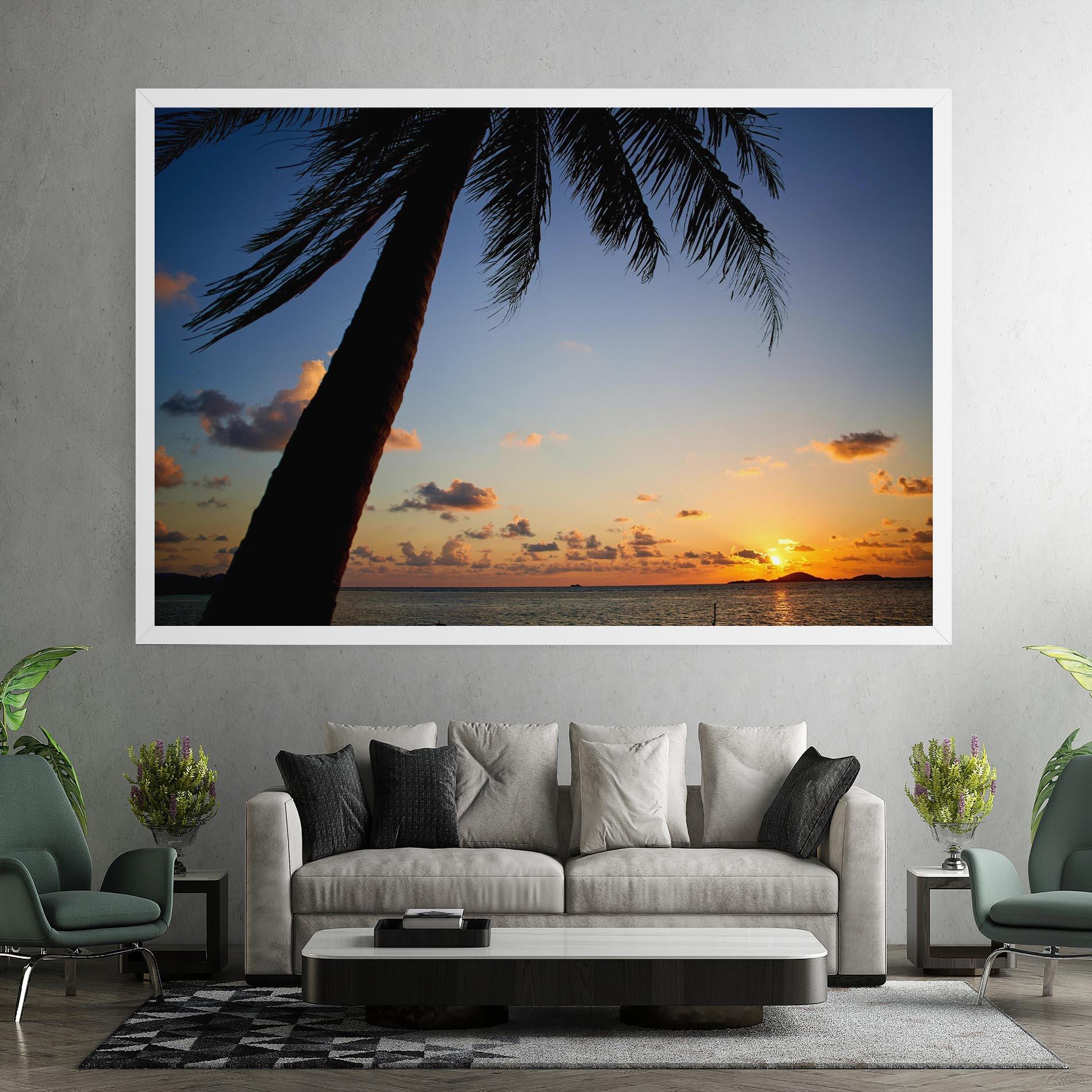 Tablou Canvas Palm Tree Silhouette mockup 7