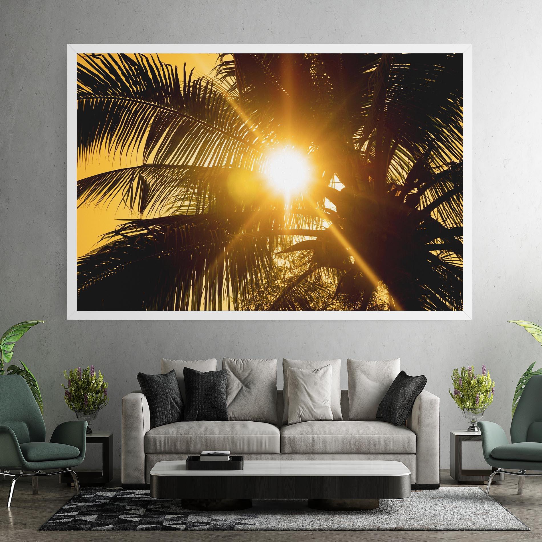 Tablou Canvas Palm Trees Sun mockup 7