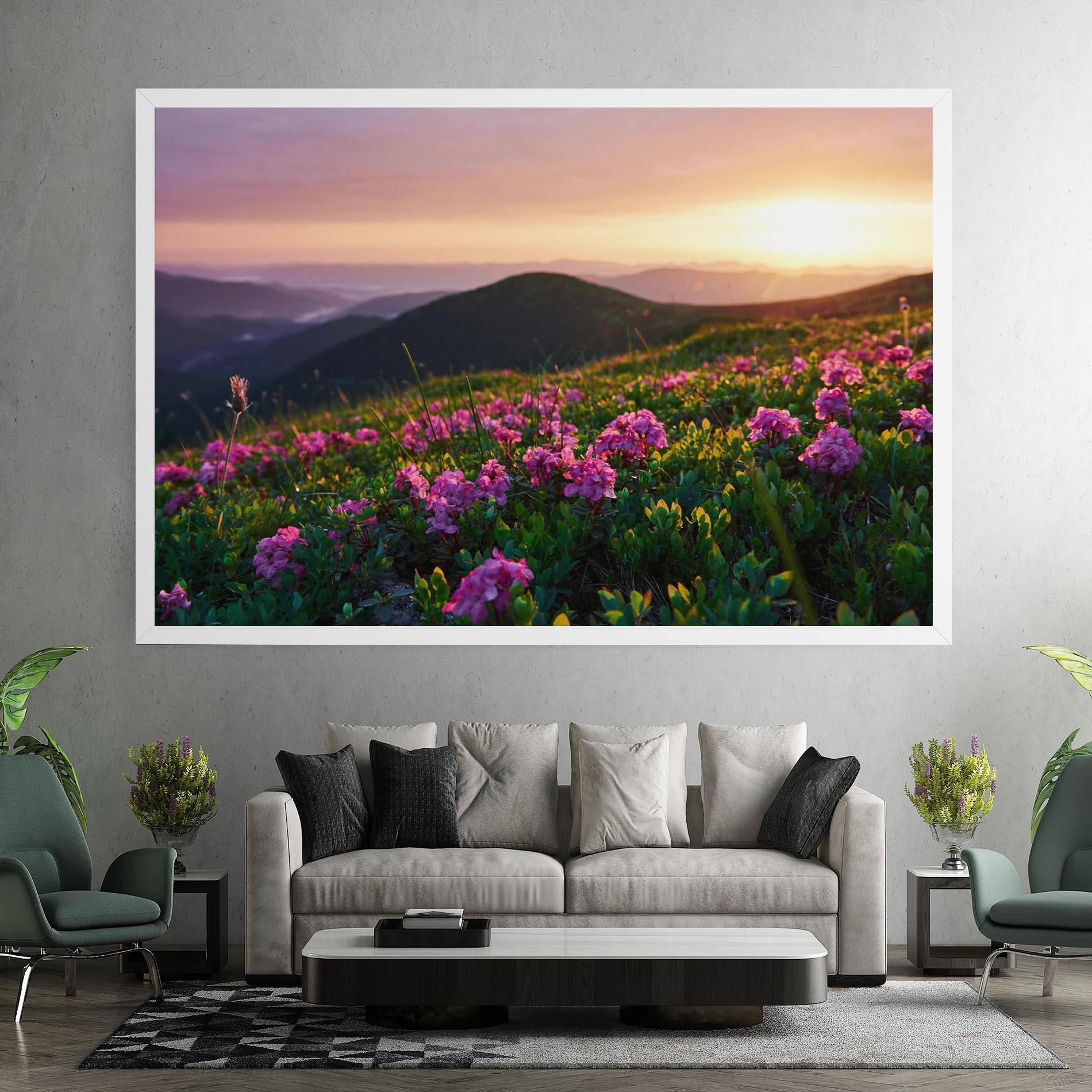 Tablou Canvas Purple Summer Flowers mockup 7