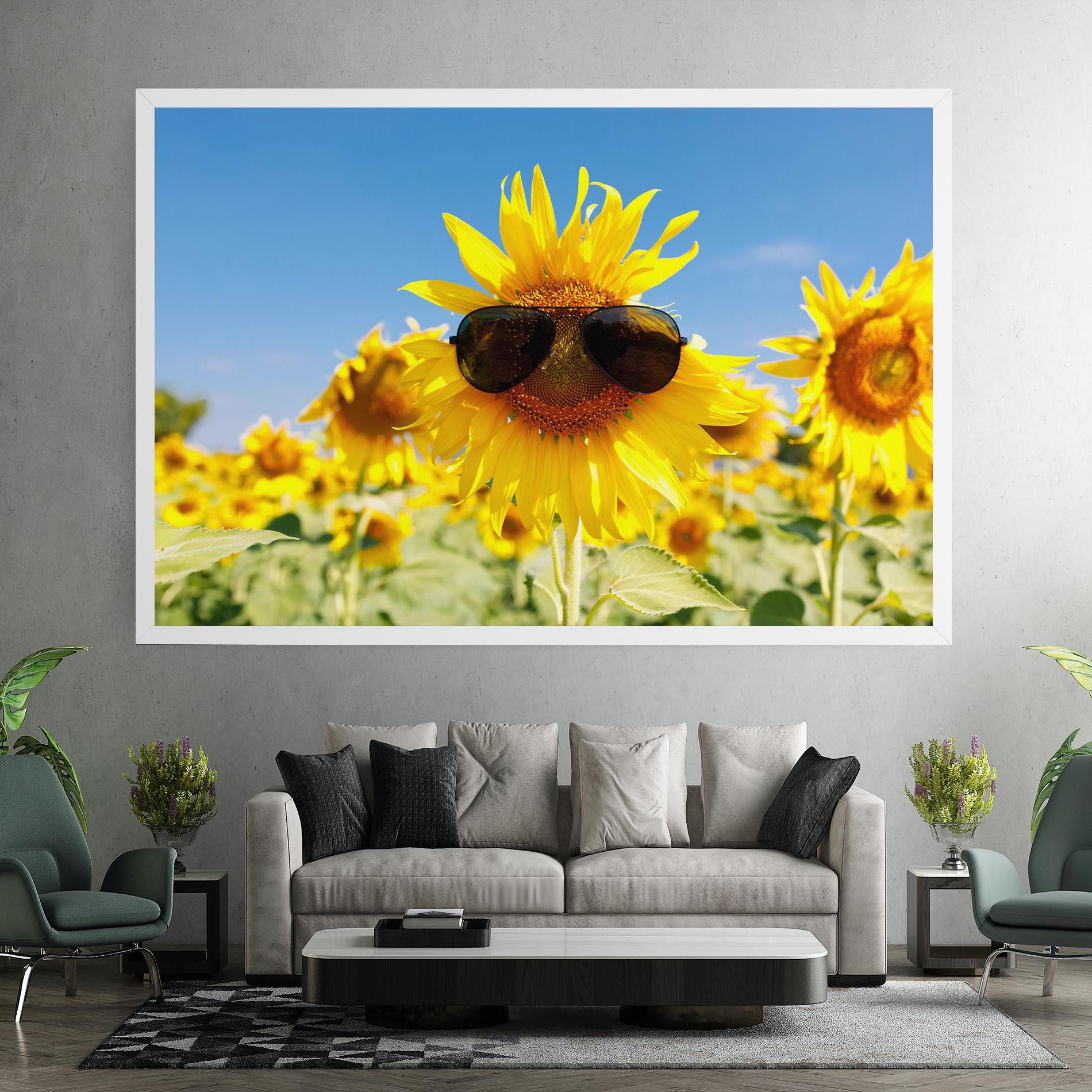 Tablou Canvas Sun Flower Glasses mockup 7