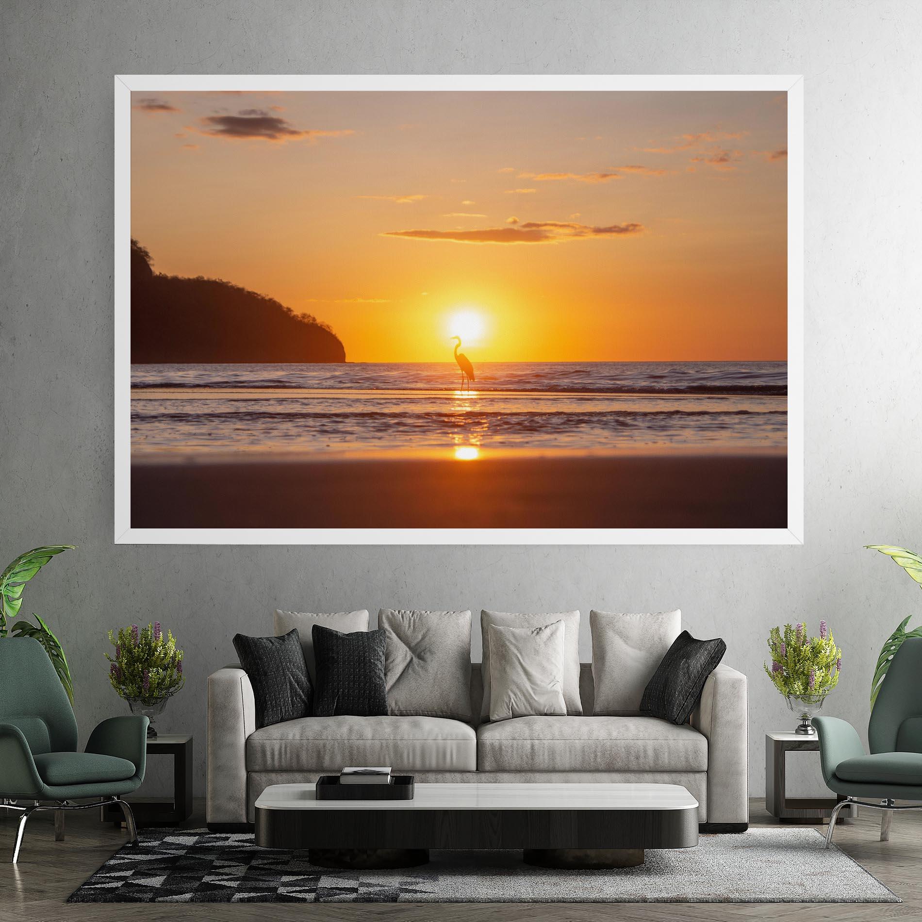 Tablou Canvas Sunset Bird Silhouette mockup 7
