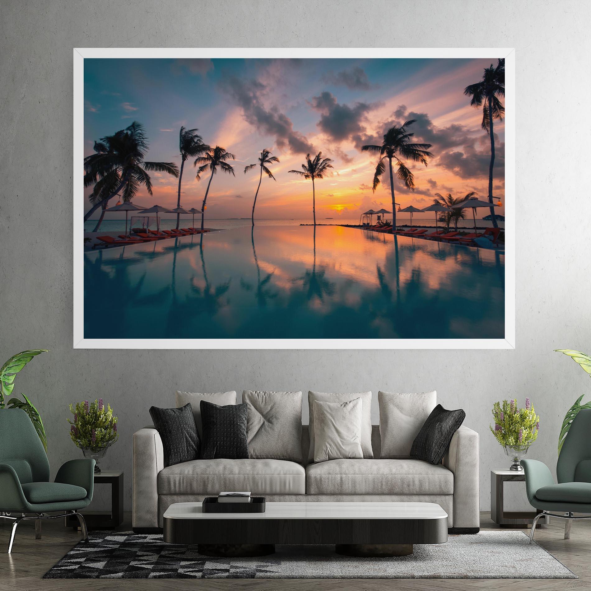 Tablou Canvas Tropical Beach mockup 7