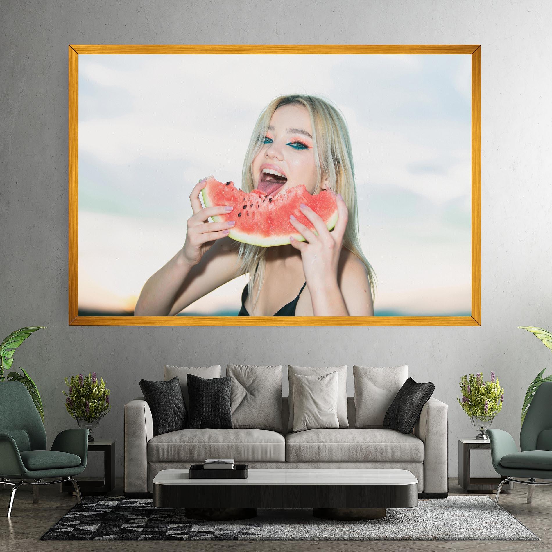 Tablou Canvas Eating Watermelon mockup 7