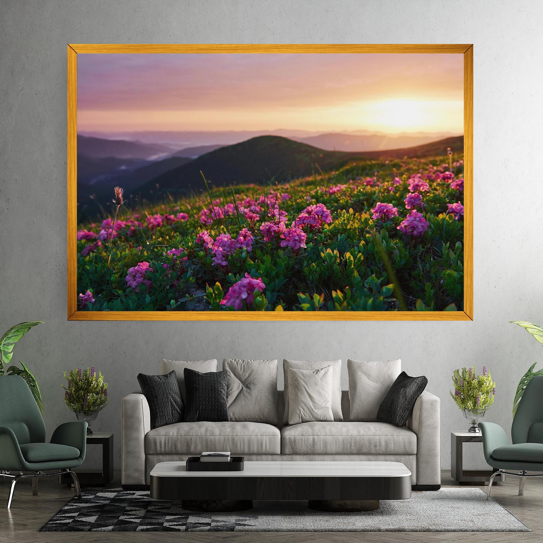 Tablou Canvas Purple Summer Flowers mockup 7