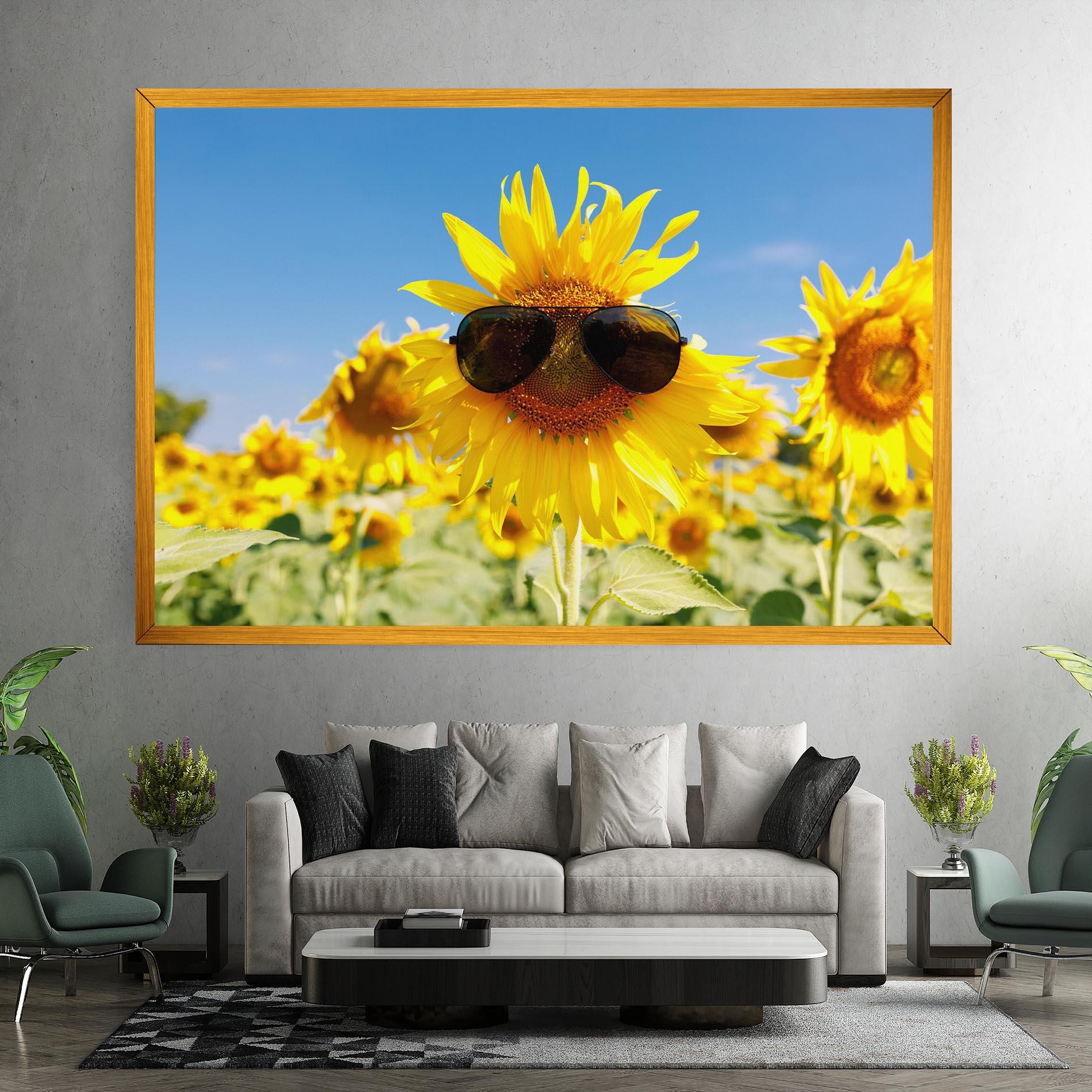 Tablou Canvas Sun Flower Glasses mockup 7